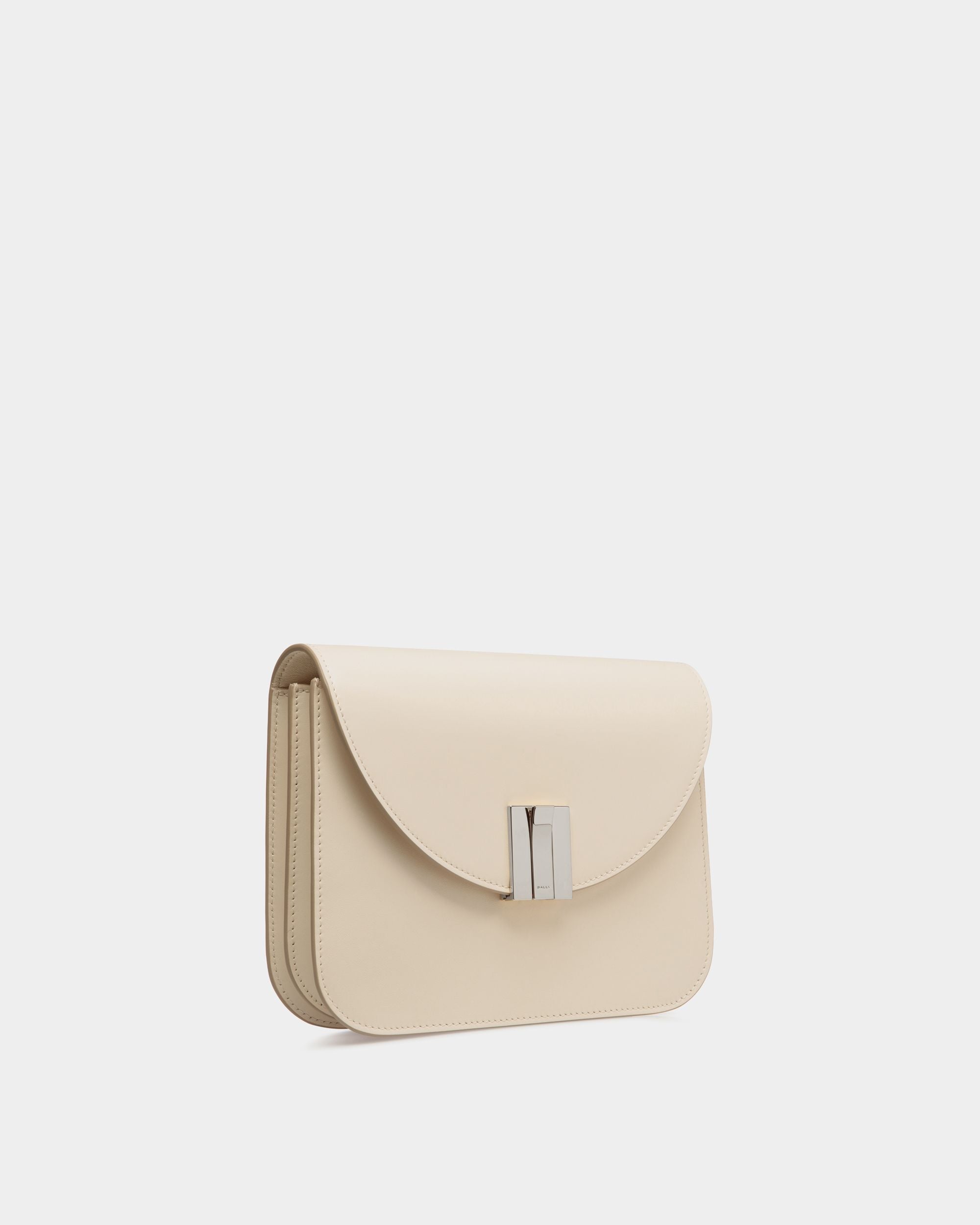 Ollam Crossbody Bag in White Leather - Women's - Bally - 03