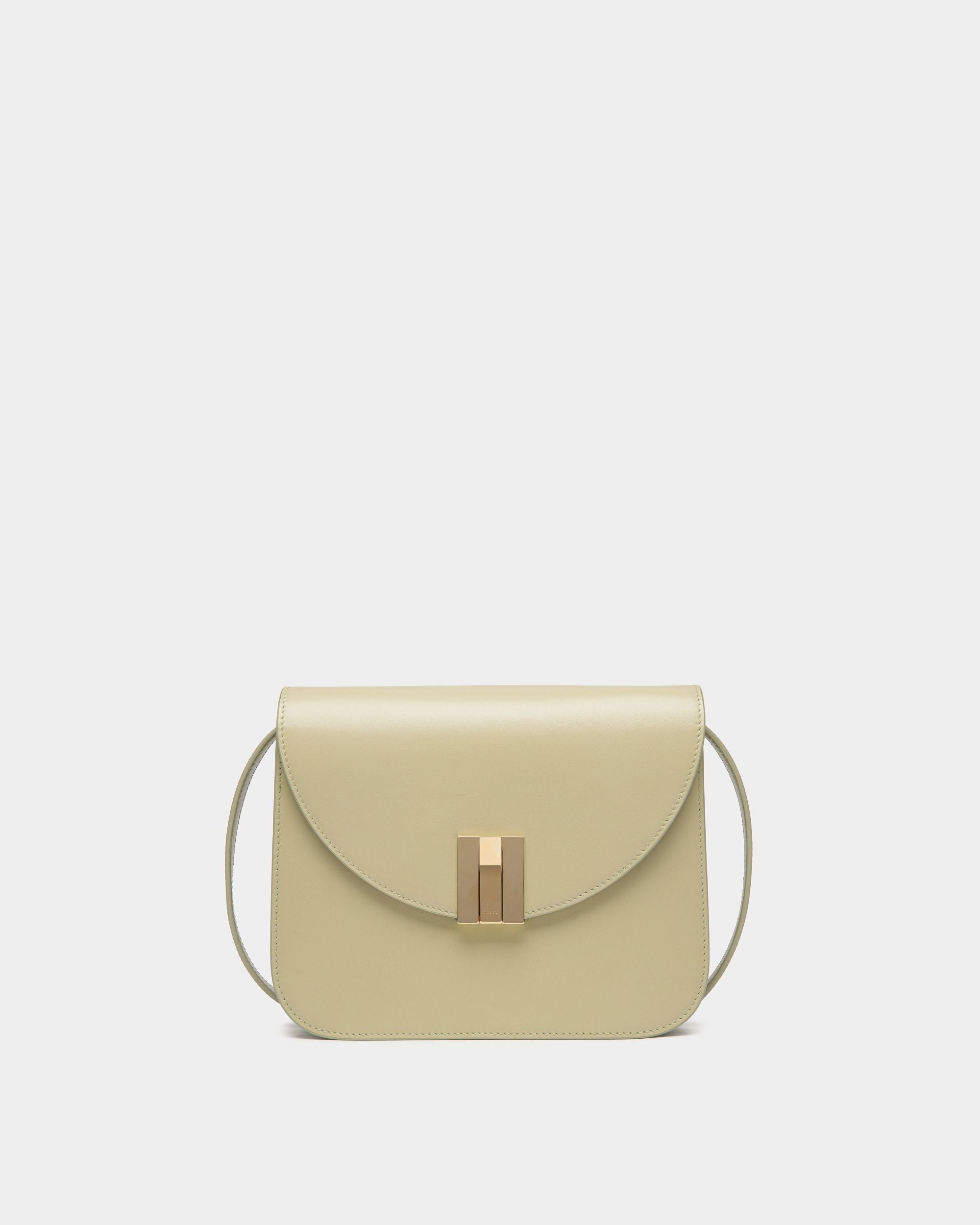 Ollam Crossbody Bag In Light Green Leather - Women's - Bally - 01