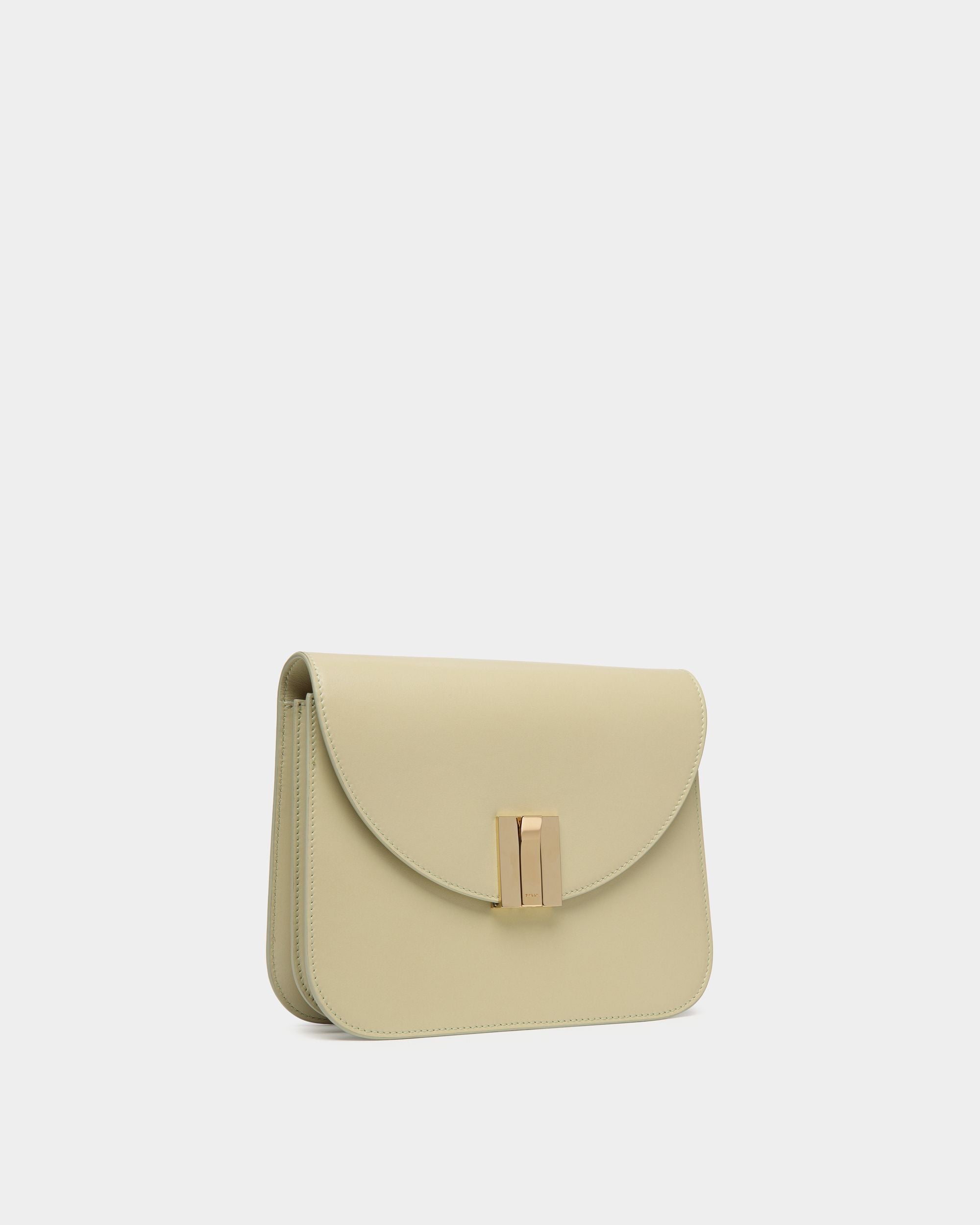 Ollam Crossbody Bag In Light Green Leather - Women's - Bally - 03