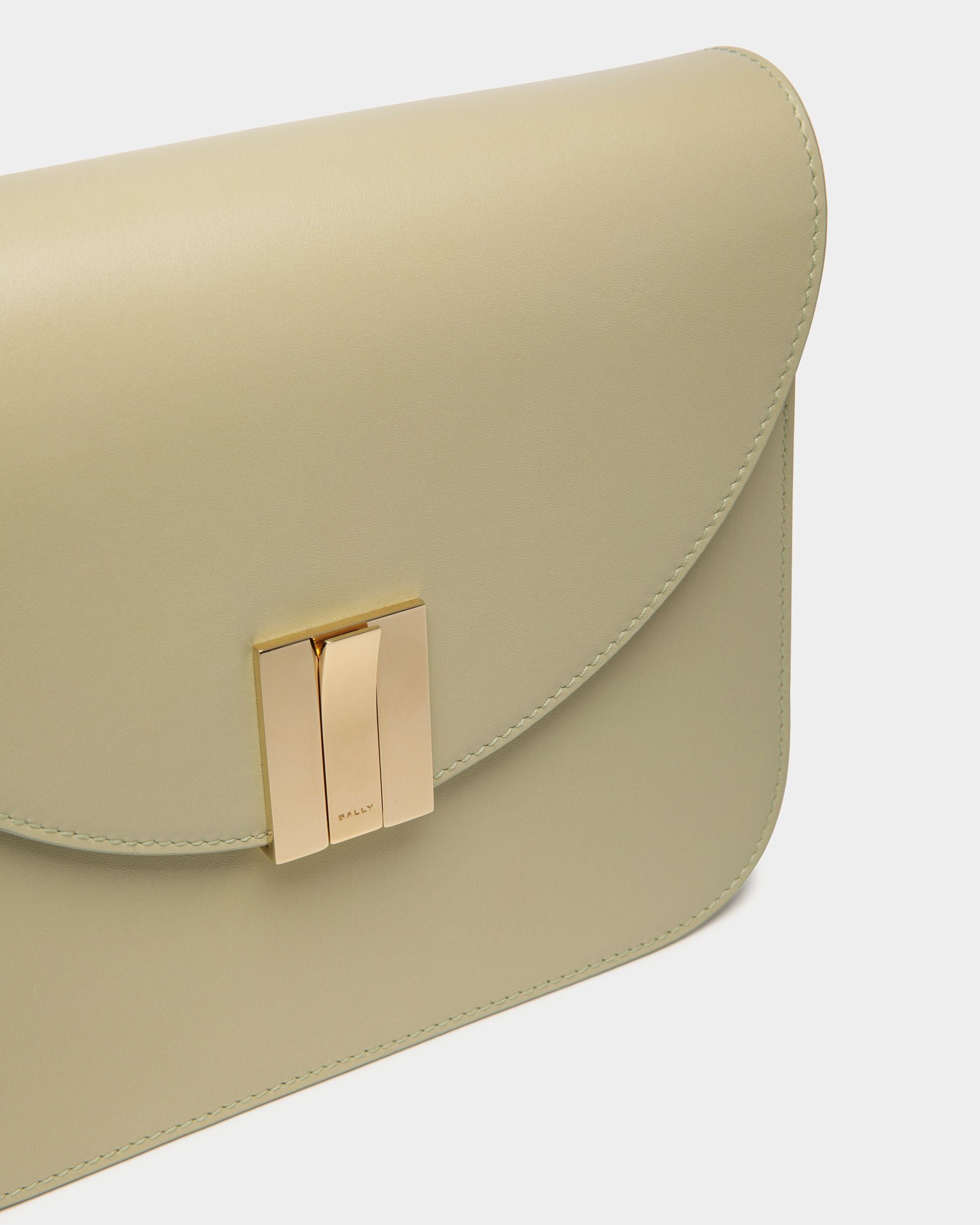 Ollam Crossbody Bag In Light Green Leather - Women's - Bally - 04