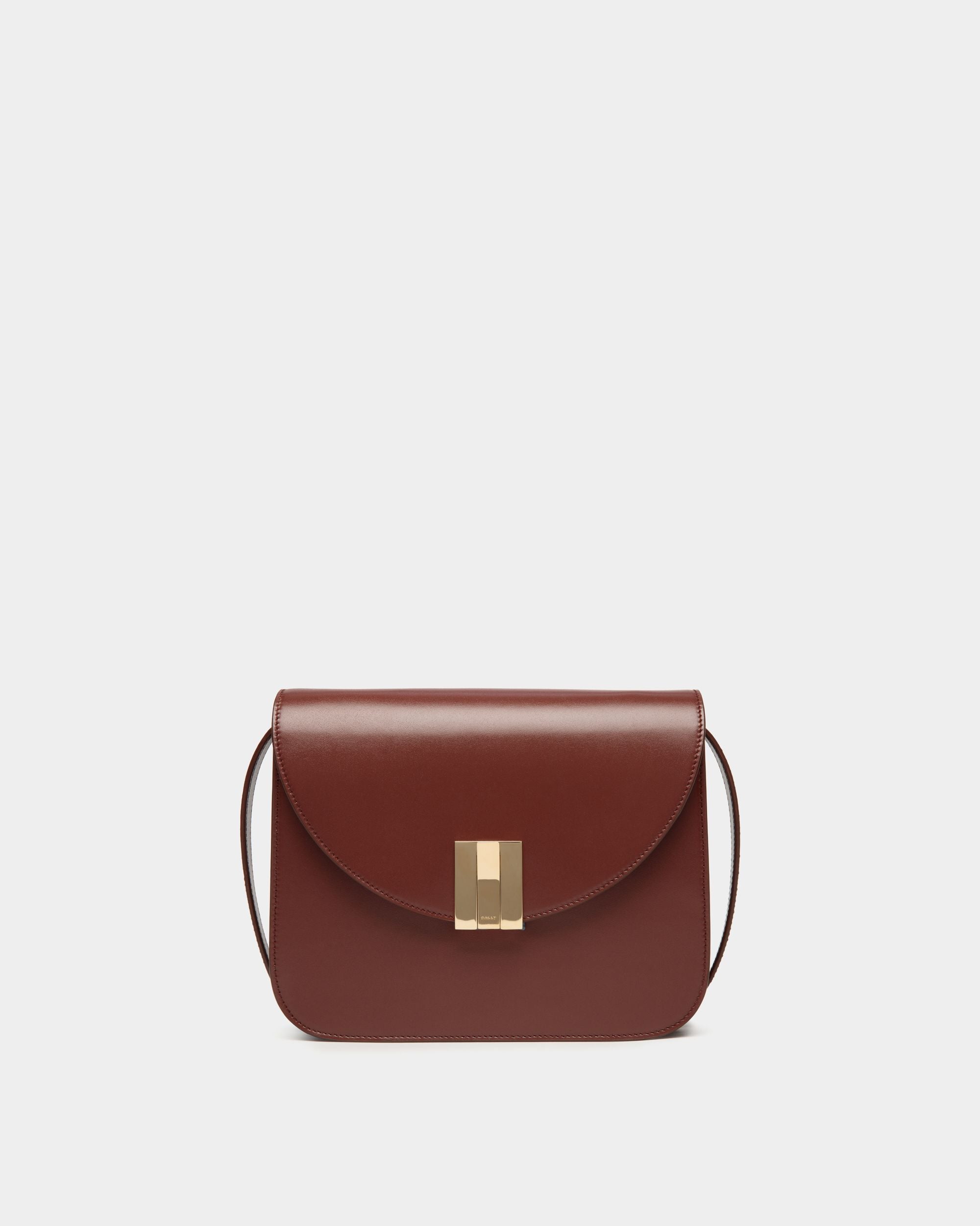 Ollam Crossbody Bag In Brown Leather - Women's - Bally - 01