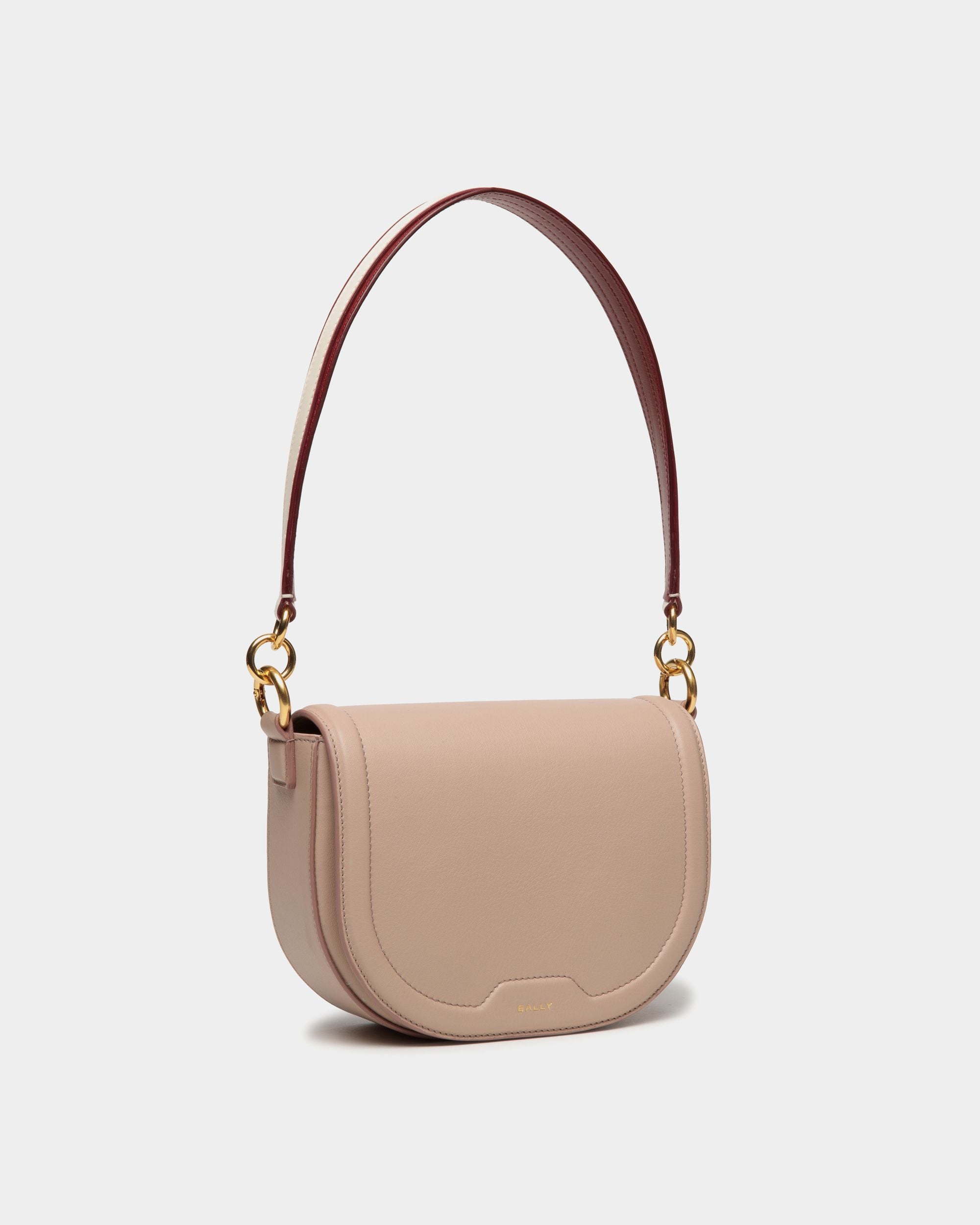 Code Umhängetasche Aus Leder In Light Beige - Damen - Bally - 03