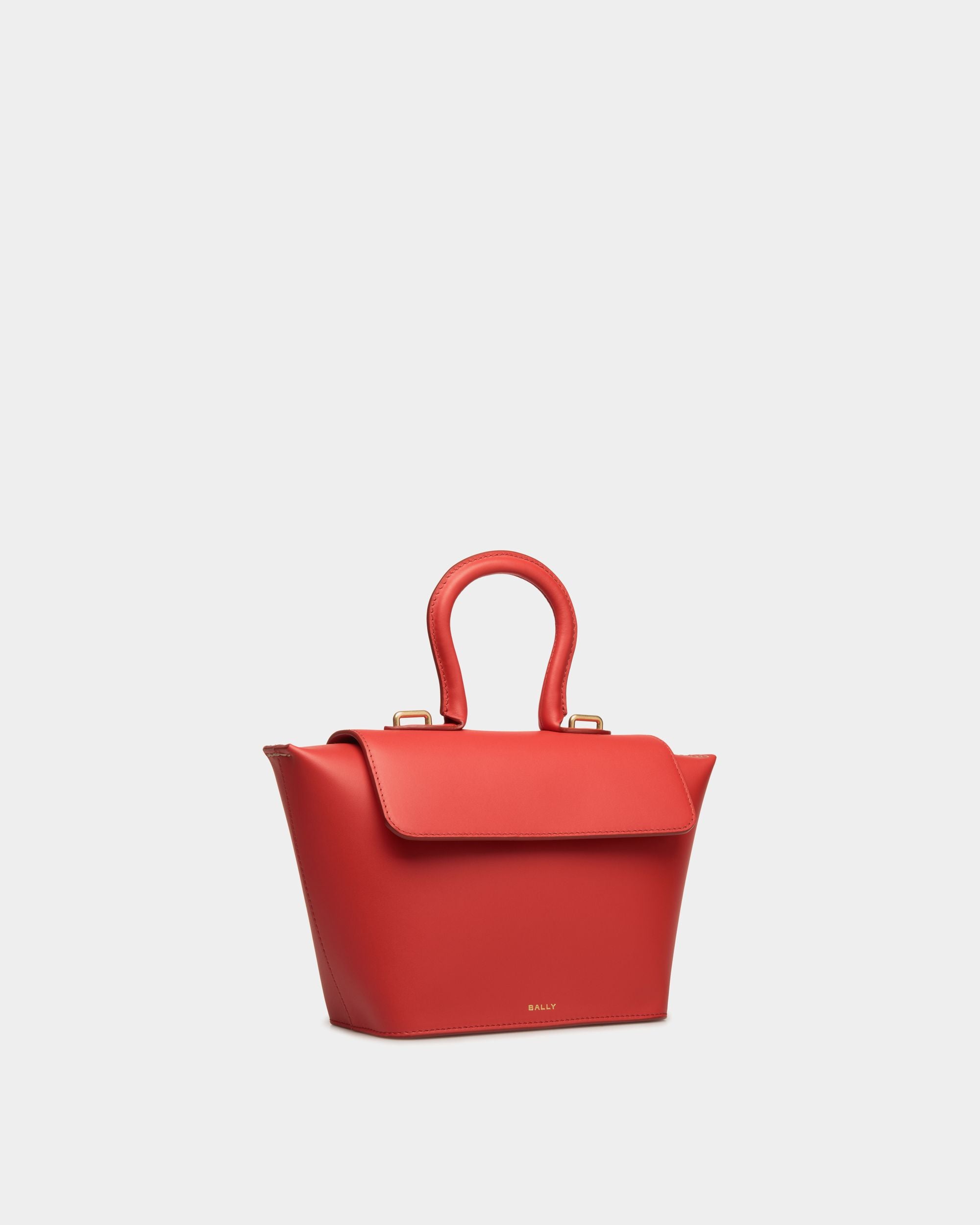 Belle Henkeltasche Aus Leder In Candy Red - Women's - Bally - 03