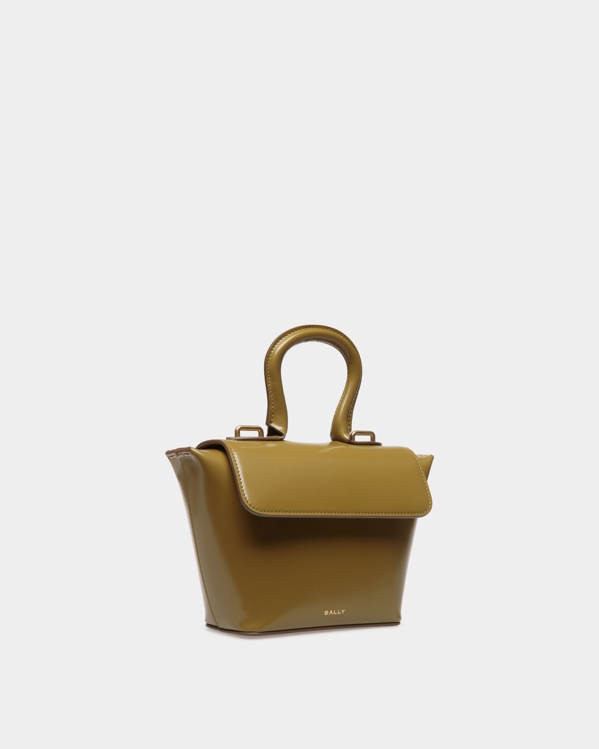 Belle Minibag In Olive Green Brushed Leather - Women's - Bally - 04