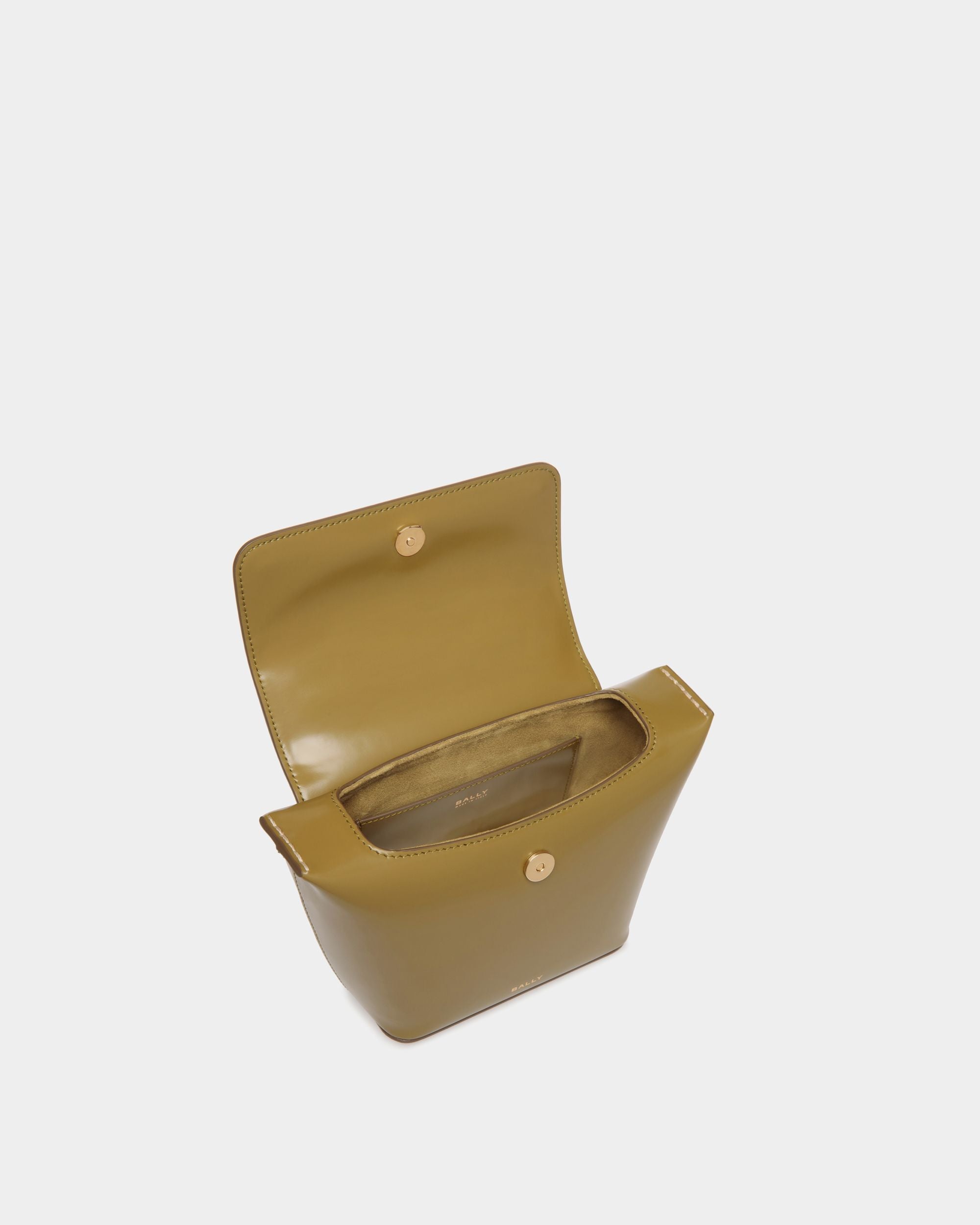 Belle Minibag In Olive Green Brushed Leather - Women's - Bally - 05