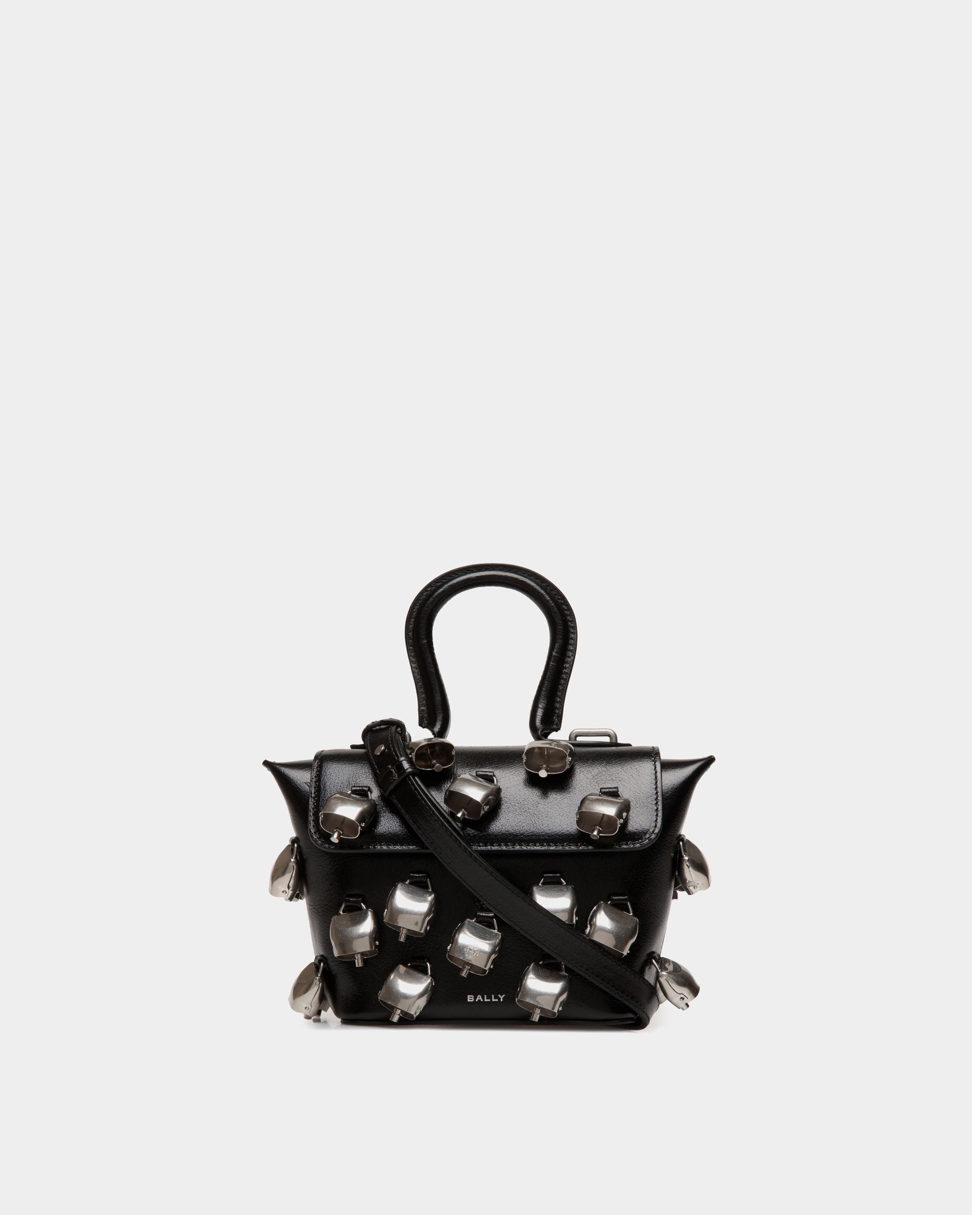Belle Minibag In Black Leather with Bells - Donna - Bally - 01