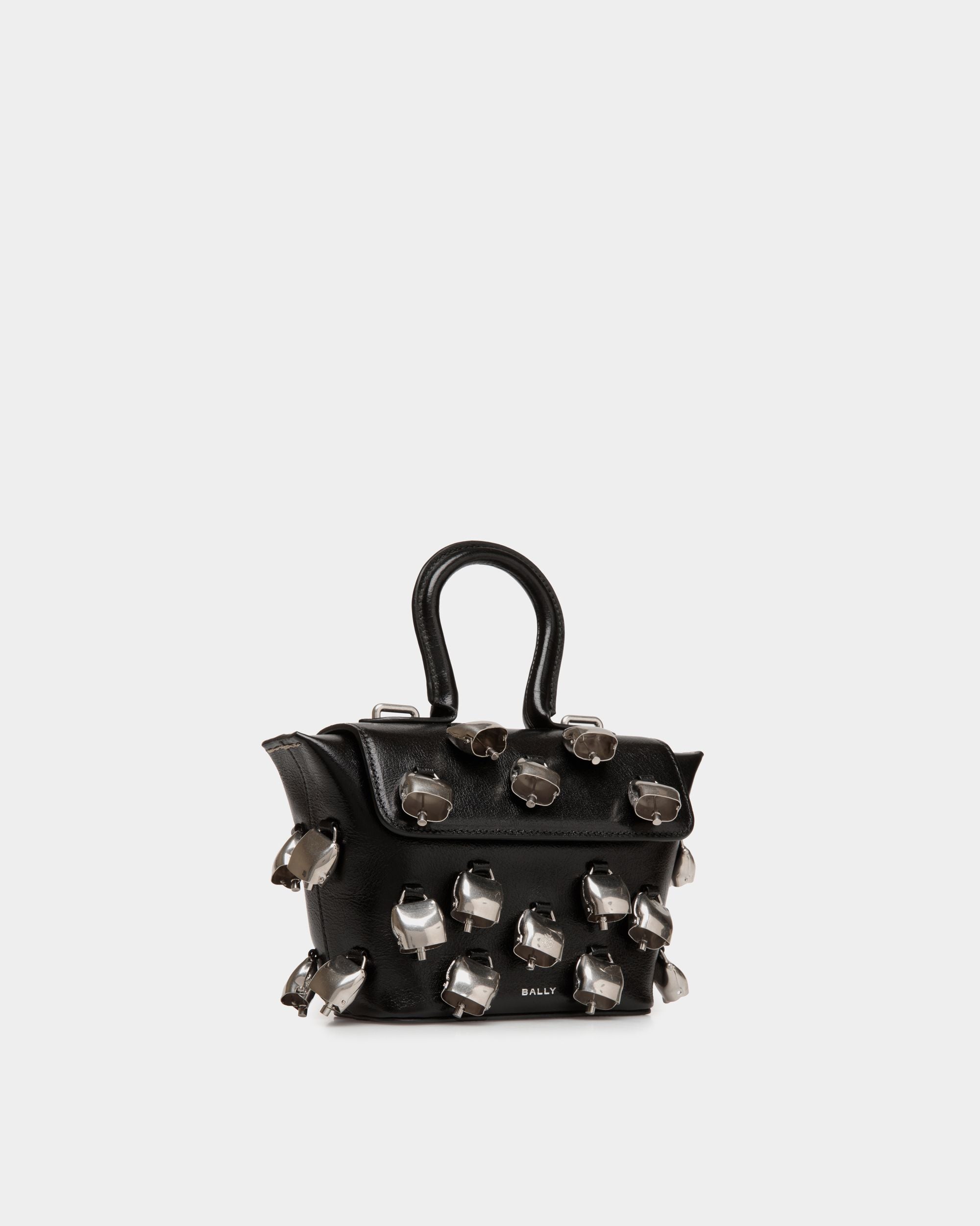 Belle Minibag In Black Leather with Bells - Donna - Bally - 04