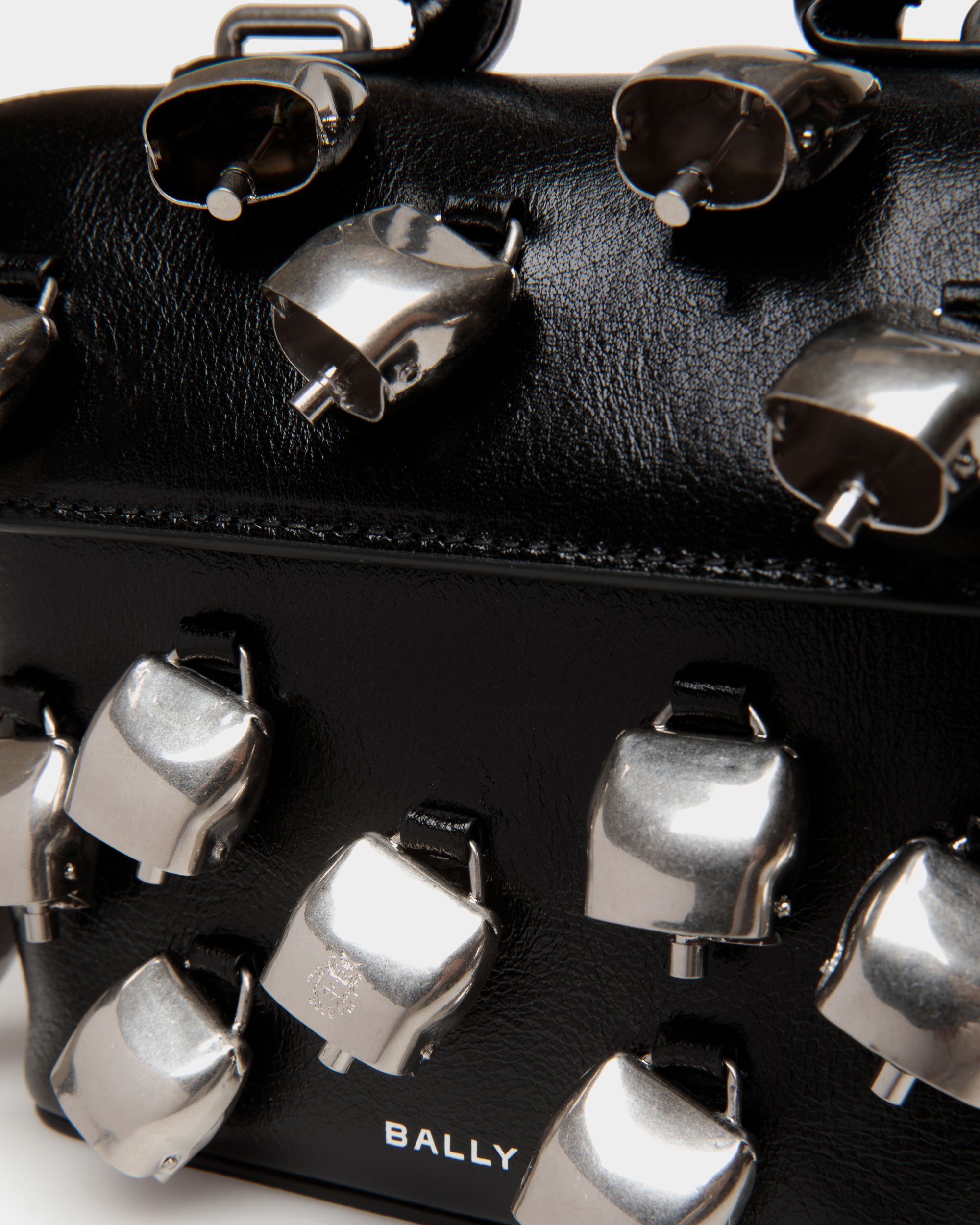 Belle Minibag In Black Leather with Bells - Donna - Bally - 06