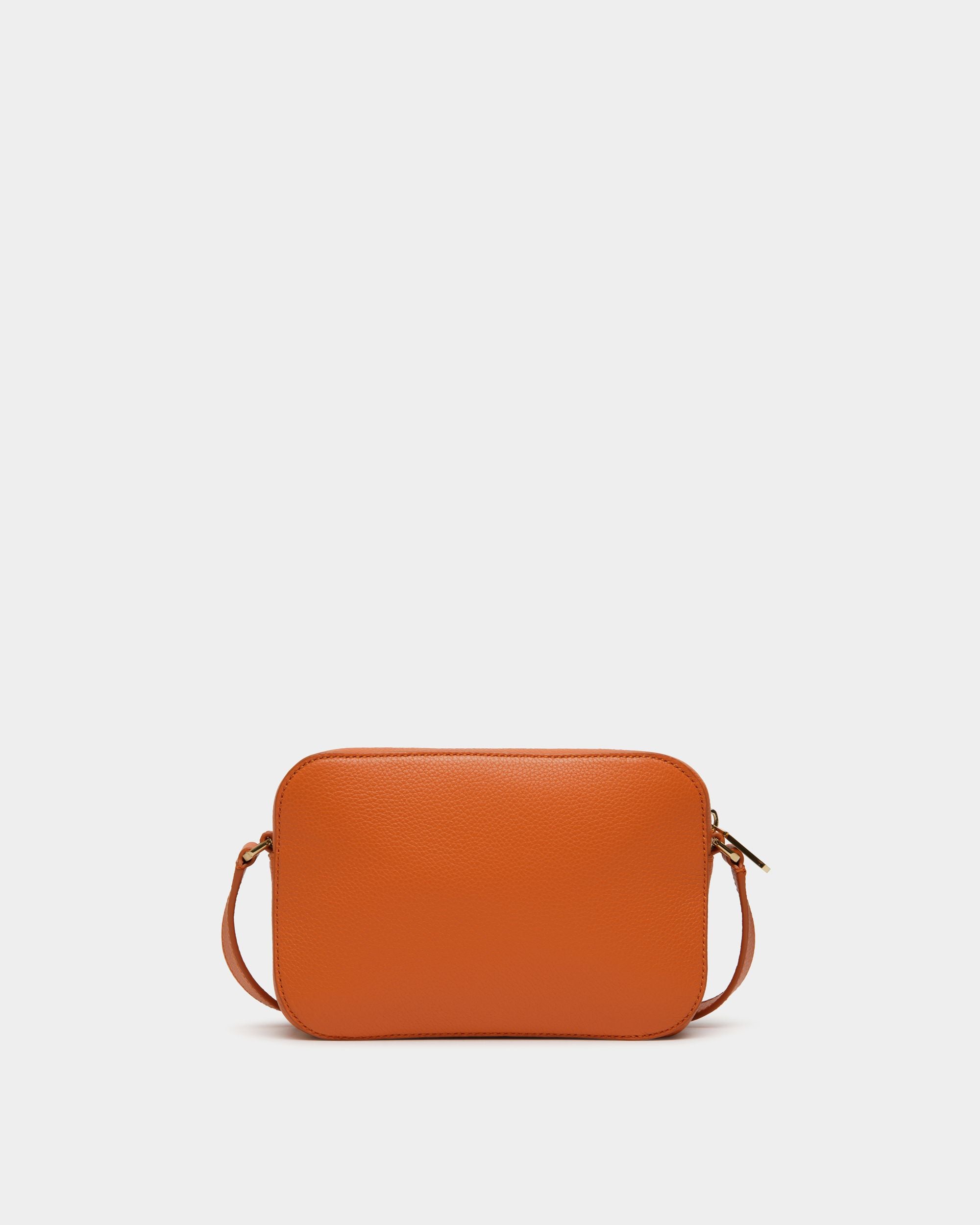 Kleine Lock Me Umhängetasche Für Damen Aus Genarbtem Leder In Koi Orange - Women's - Bally - 02