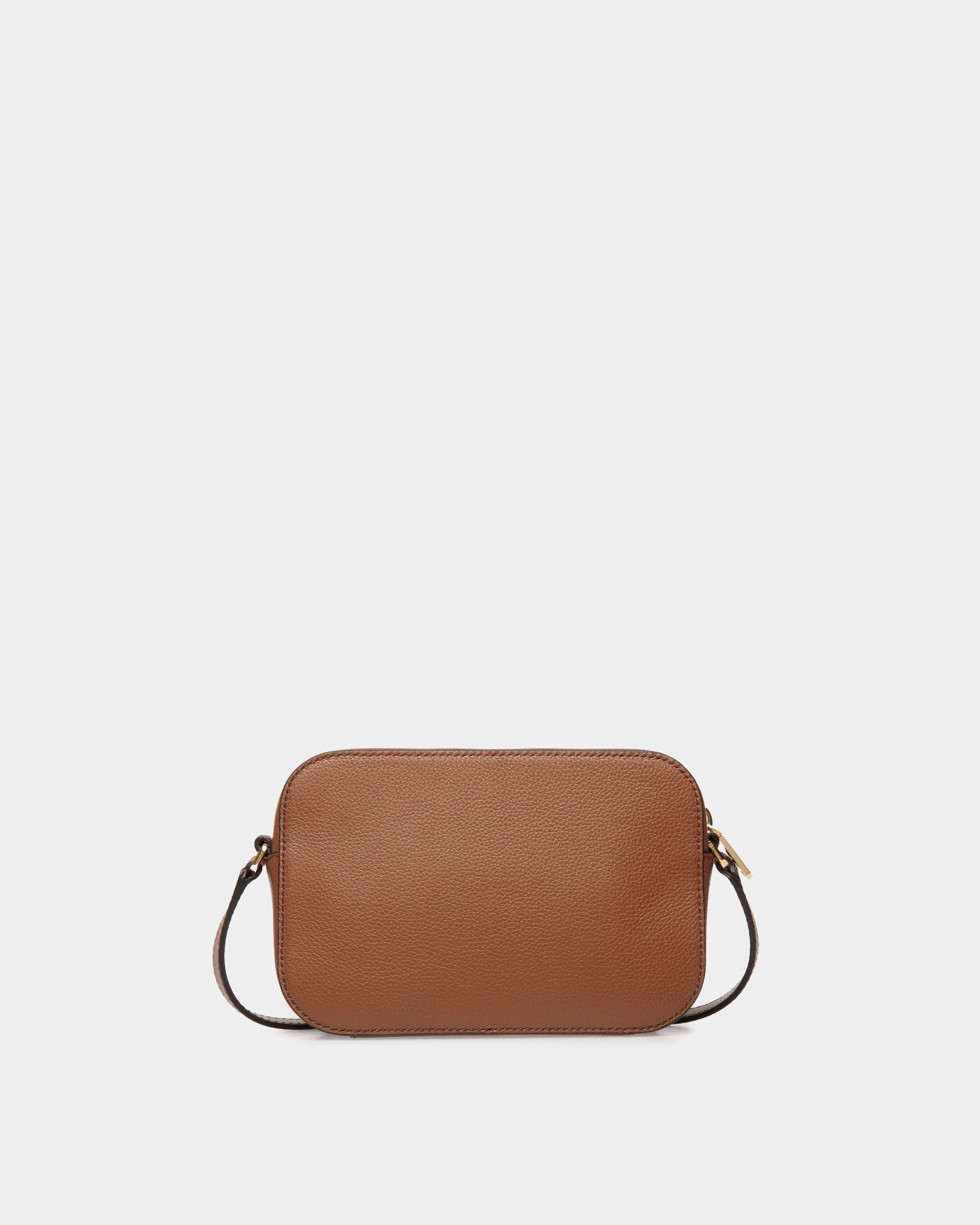 Kleine Lock Me Umhängetasche Für Damen Aus Genarbtem Leder In Braun - Women's - Bally - 03