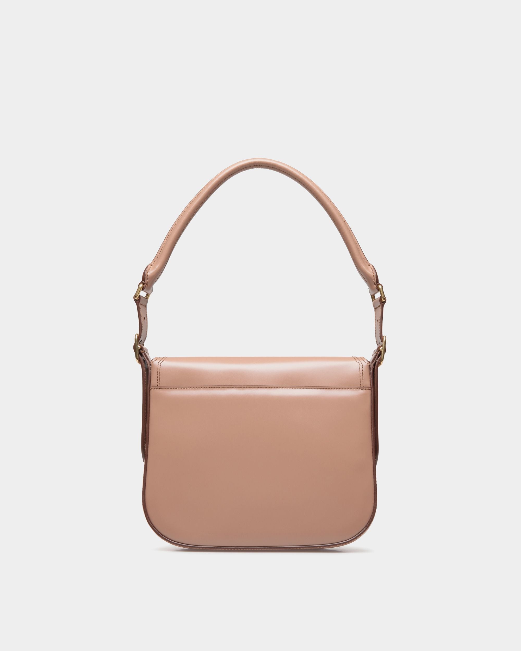 Borsa A Tracolla Beckett In Pelle Spazzolata Praline Beige - Donna - Bally - 03