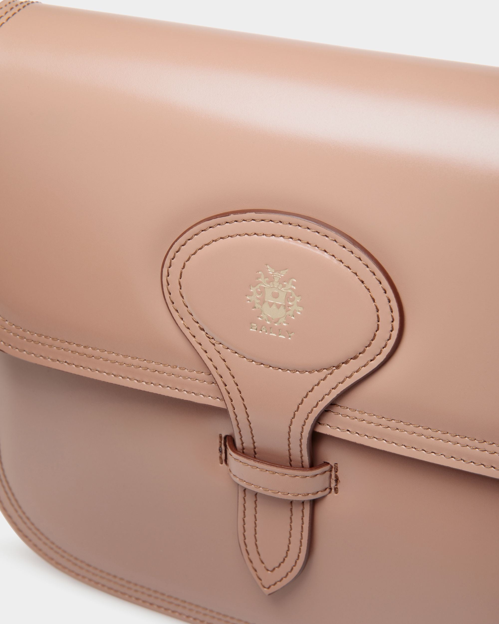 Beckett Crossbody Bag in Praline Beige Brushed Leather - Women's - Bally - 06