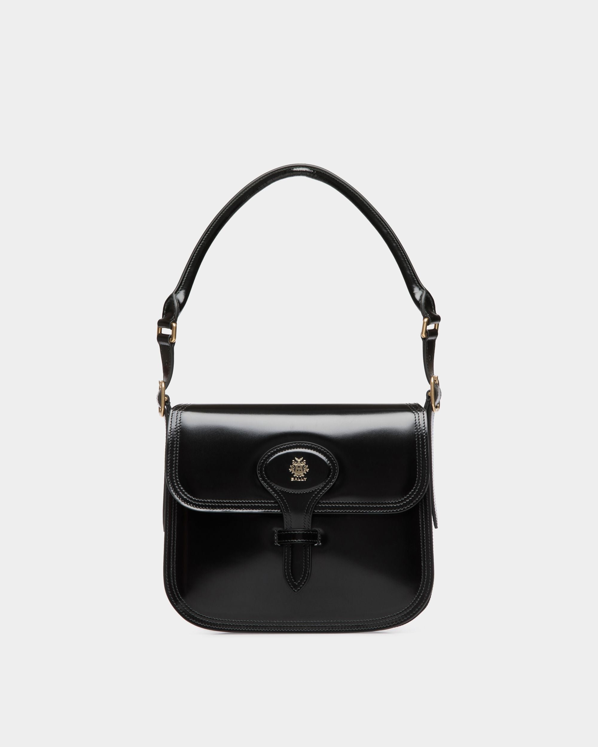 Borsa A Tracolla Beckett In Pelle Spazzolata Nera - Donna - Bally - 01