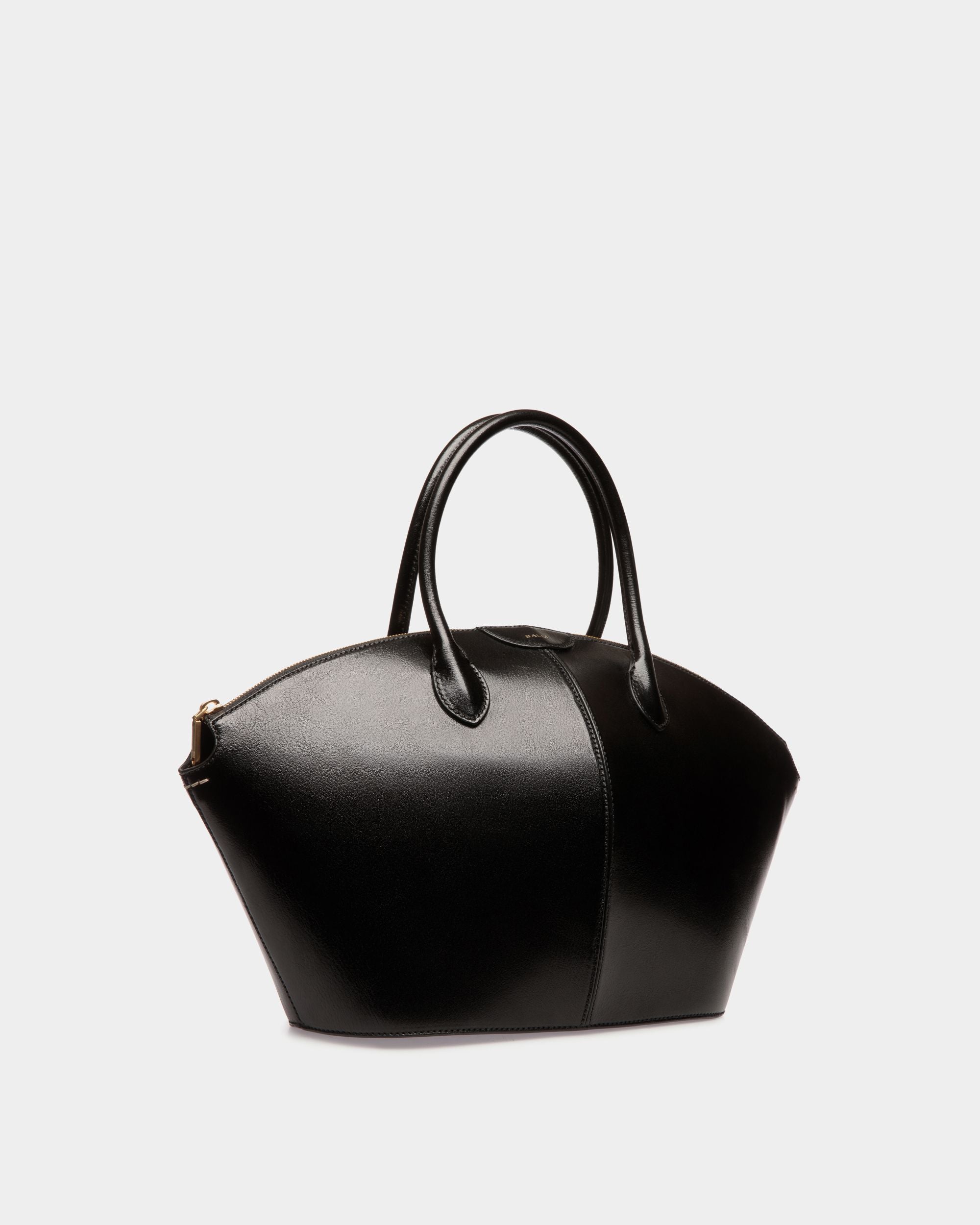 Belle Top Handle Bag in Black Leather - Women's - Bally - 04