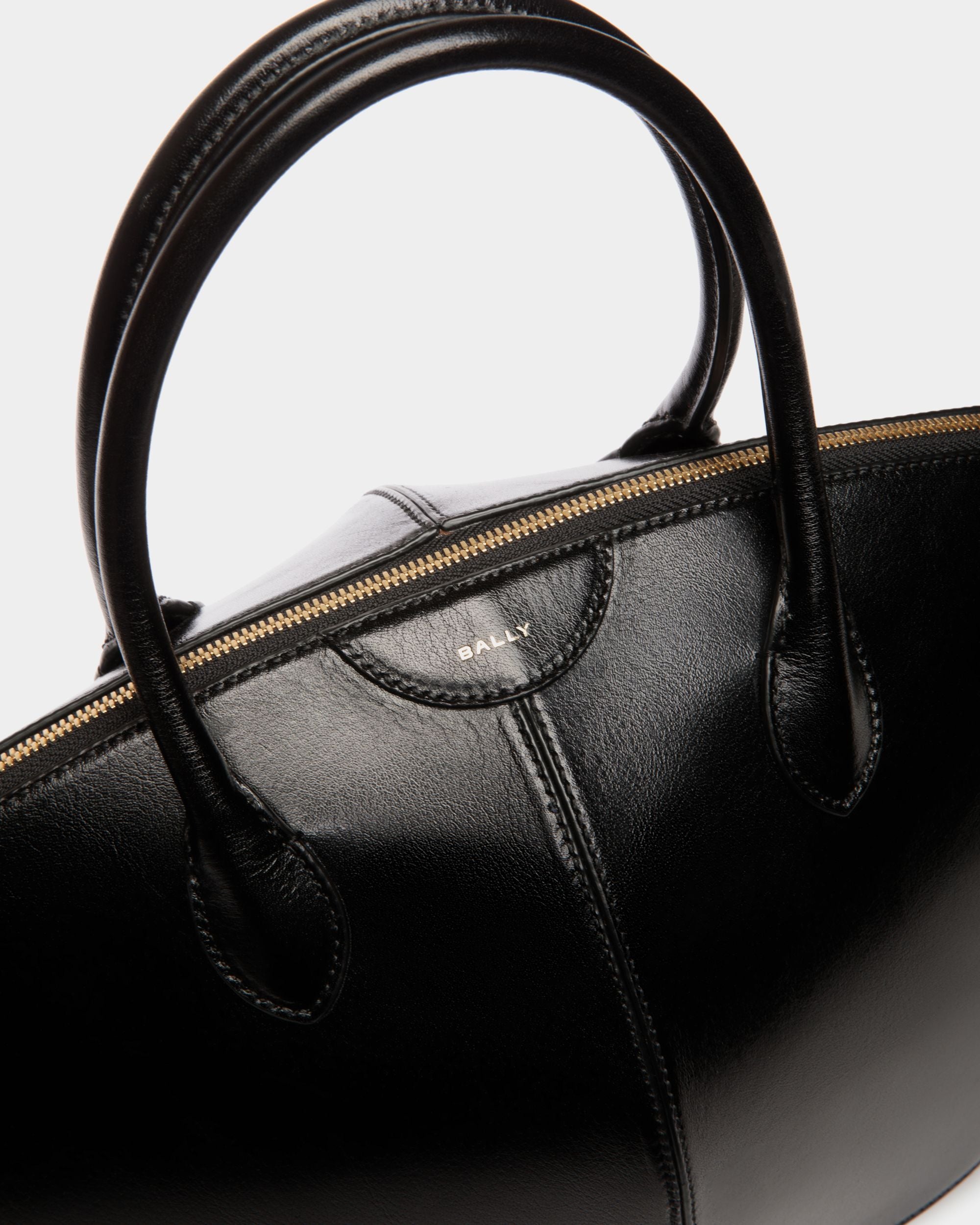 Belle Top Handle Bag in Black Leather - Women's - Bally - 06