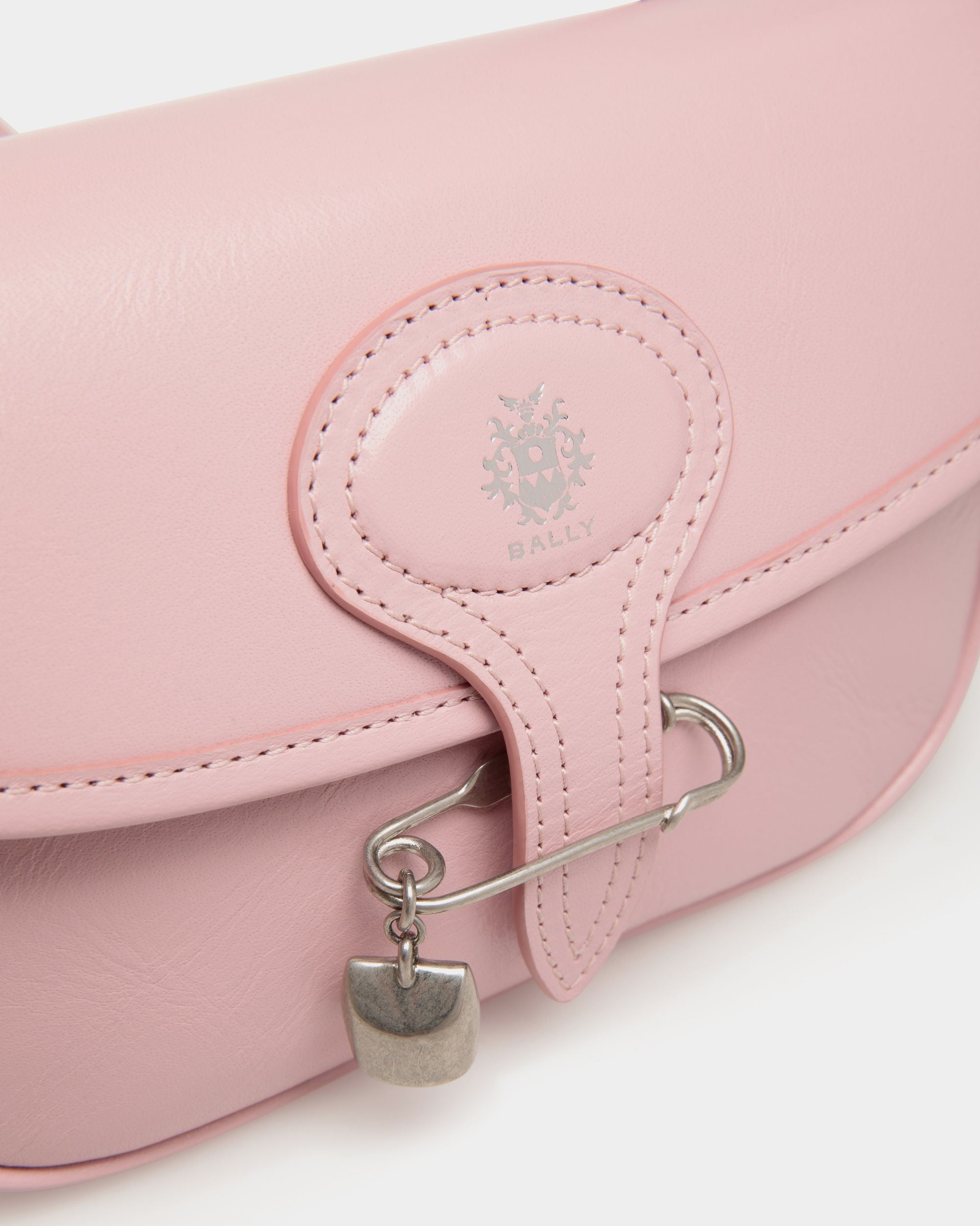 Beckett Minibag in Pink Leather With a Bally Pin - Women's - Bally - 05