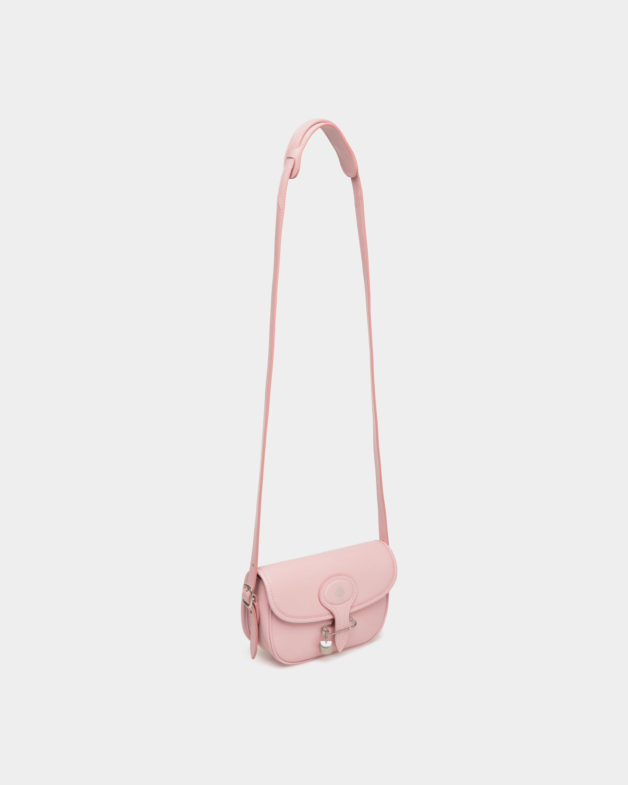 Beckett Minibag in Pink Leather With a Bally Pin - Women's - Bally - 06