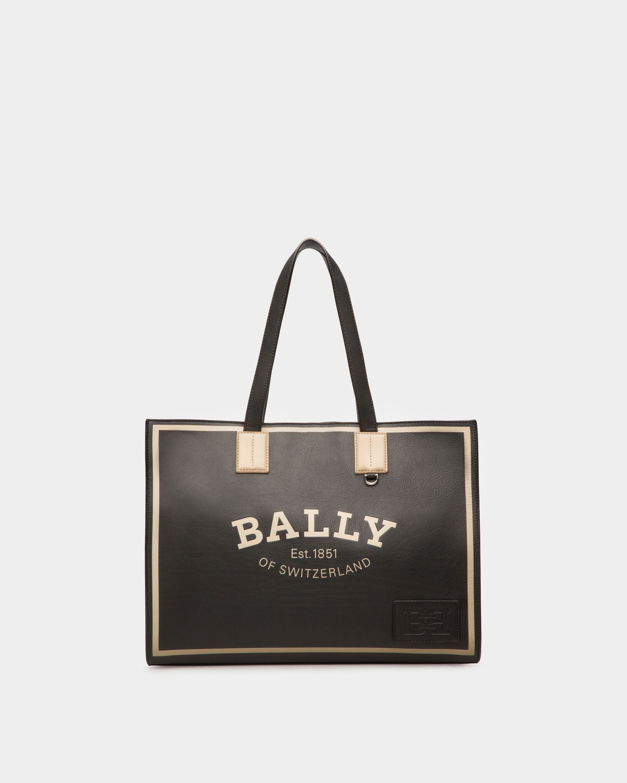 Crystalia Cabas En Cuir Noir - Femme - Bally - 01