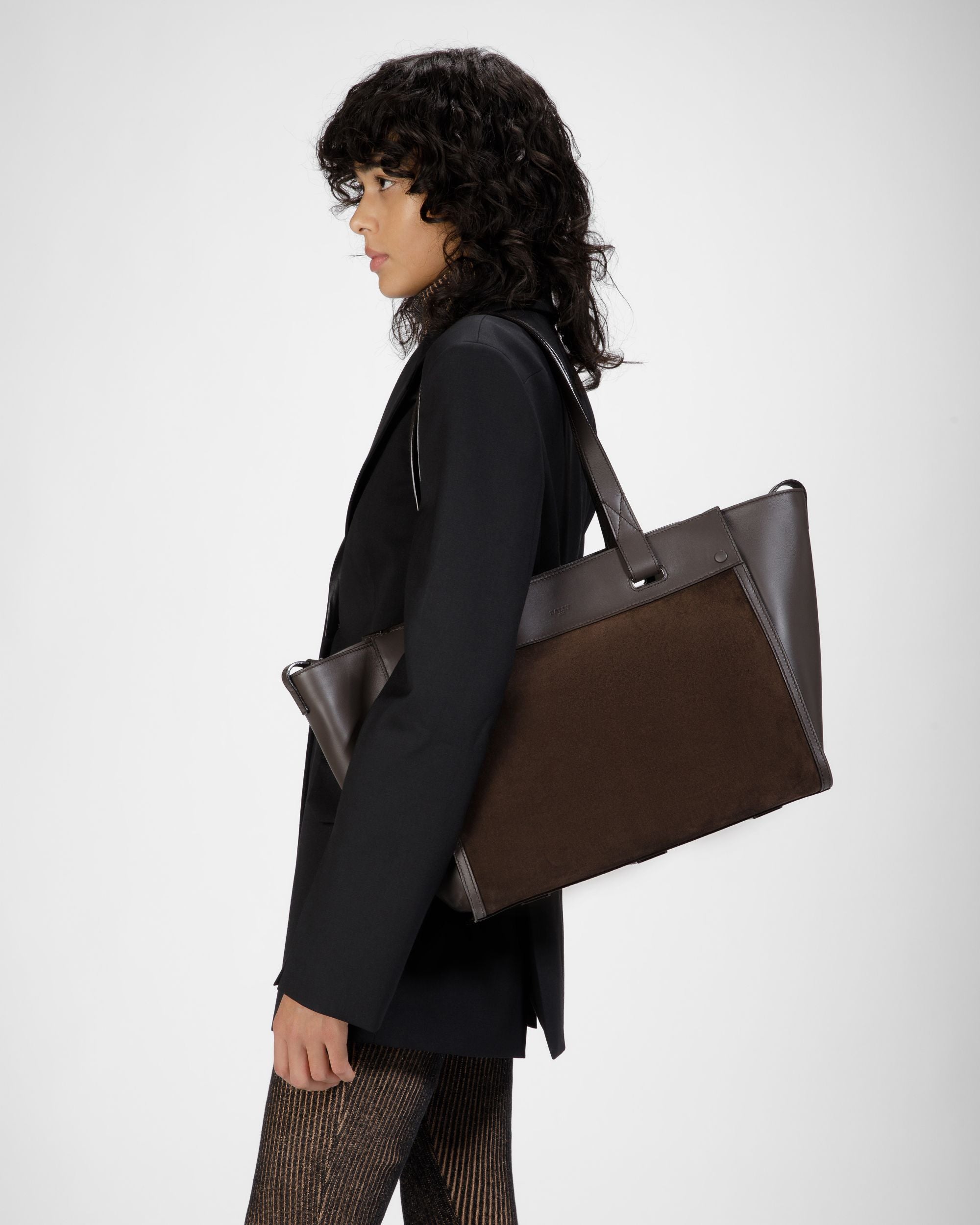 Arystea Tragetasche Aus Leder In Braun - Damen - Bally - 02
