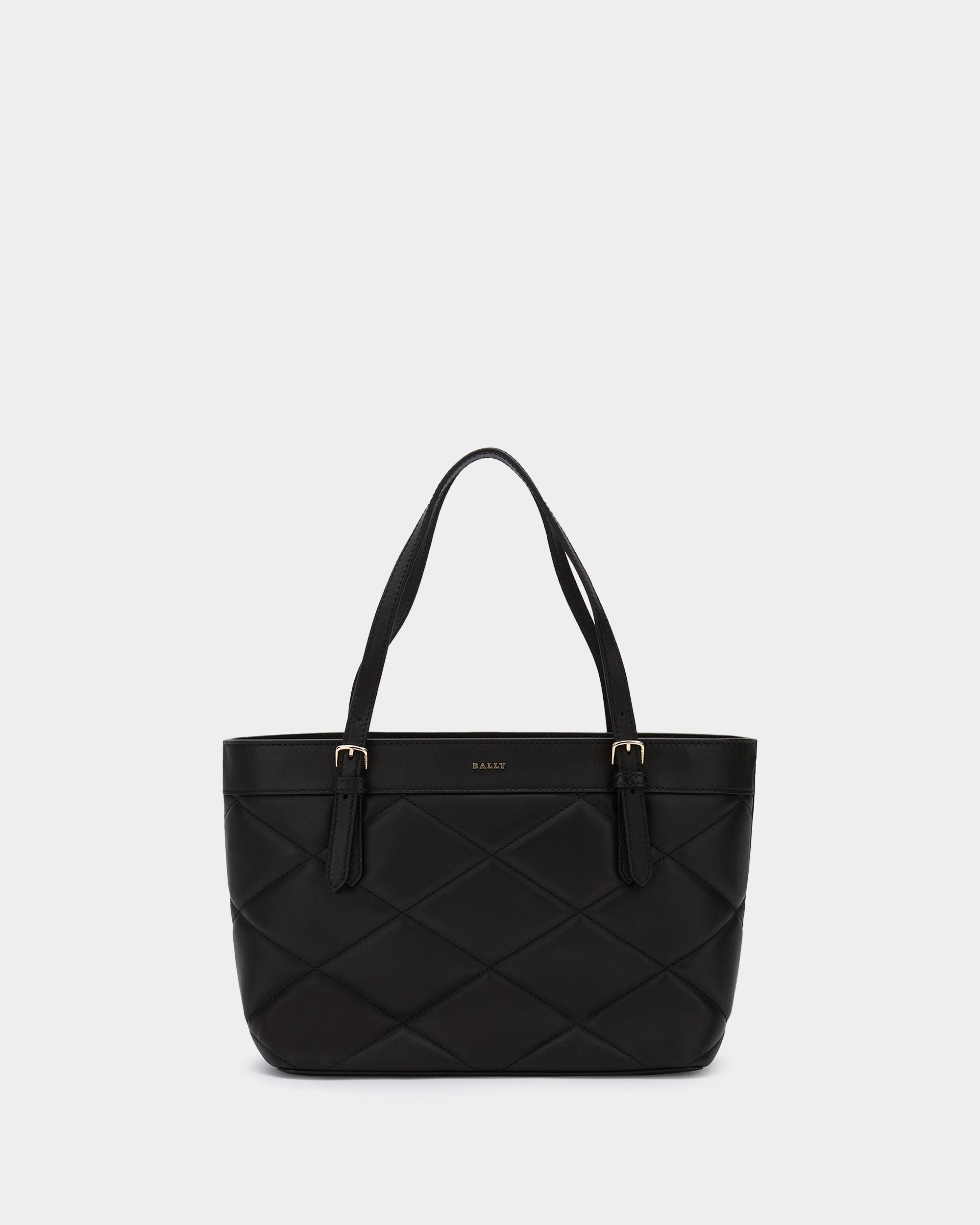 Tote Bag In Pelle Nera - Donna - Bally - 01