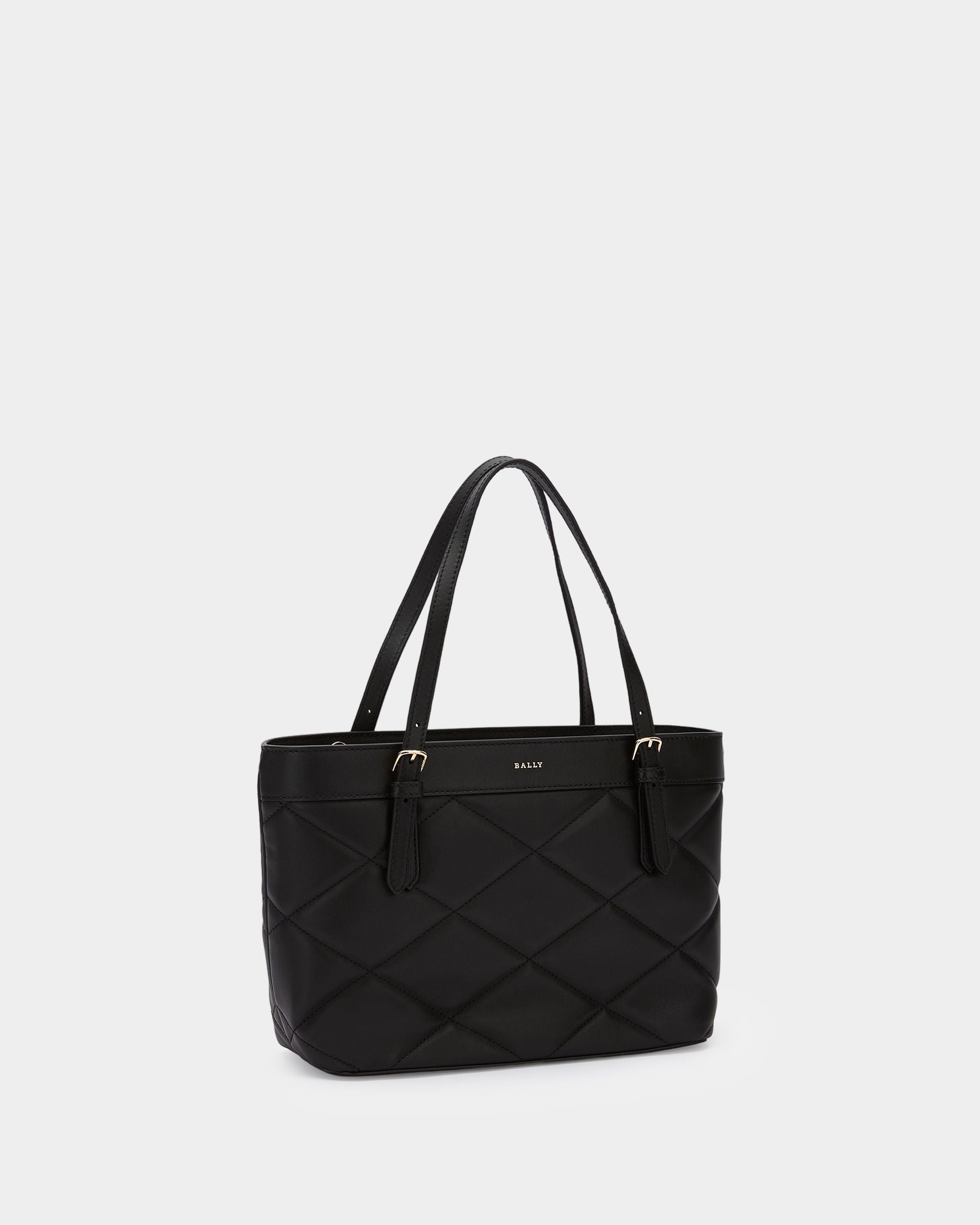 Tote Bag In Pelle Nera - Donna - Bally - 03