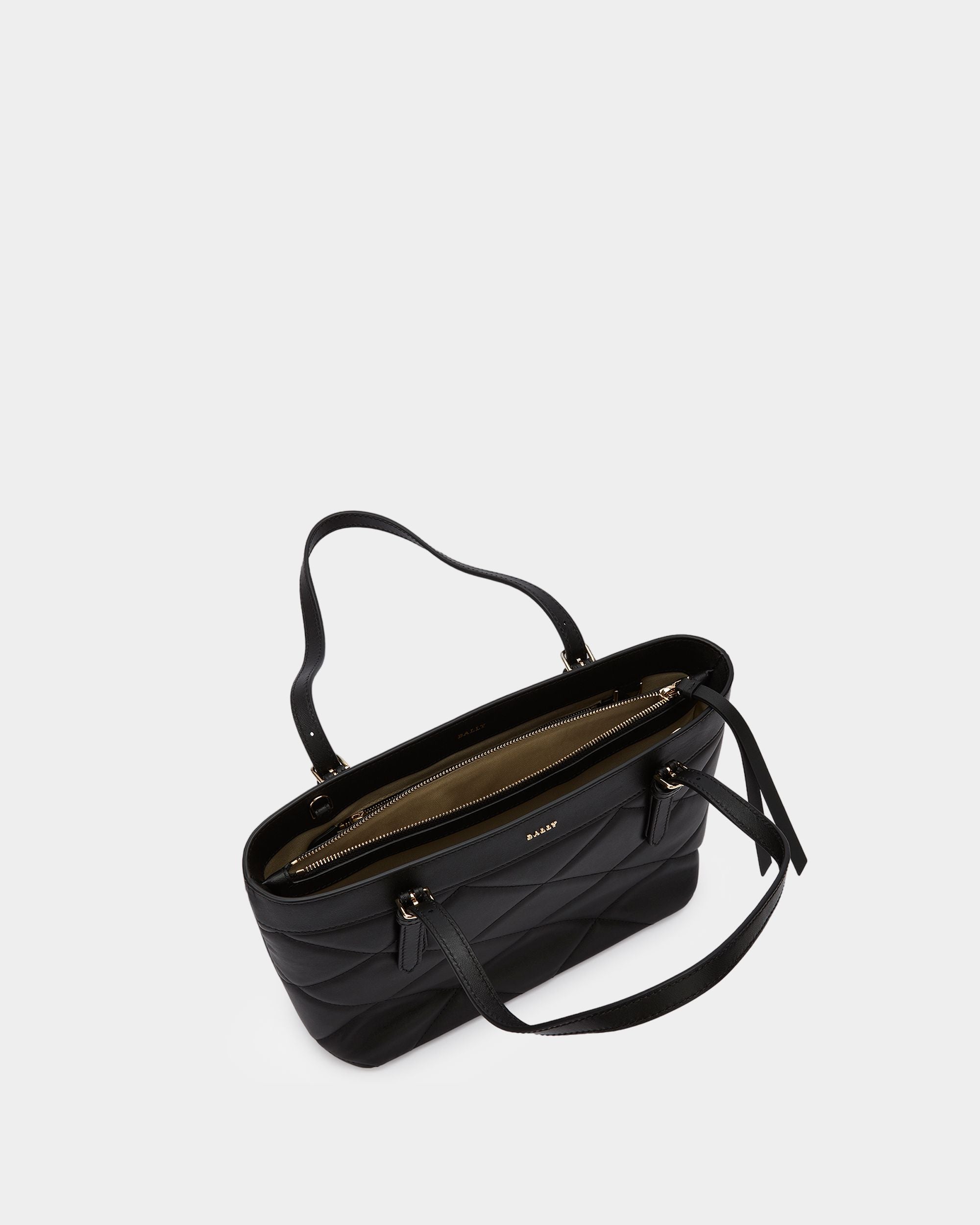 Tote Bag In Pelle Nera - Donna - Bally - 04