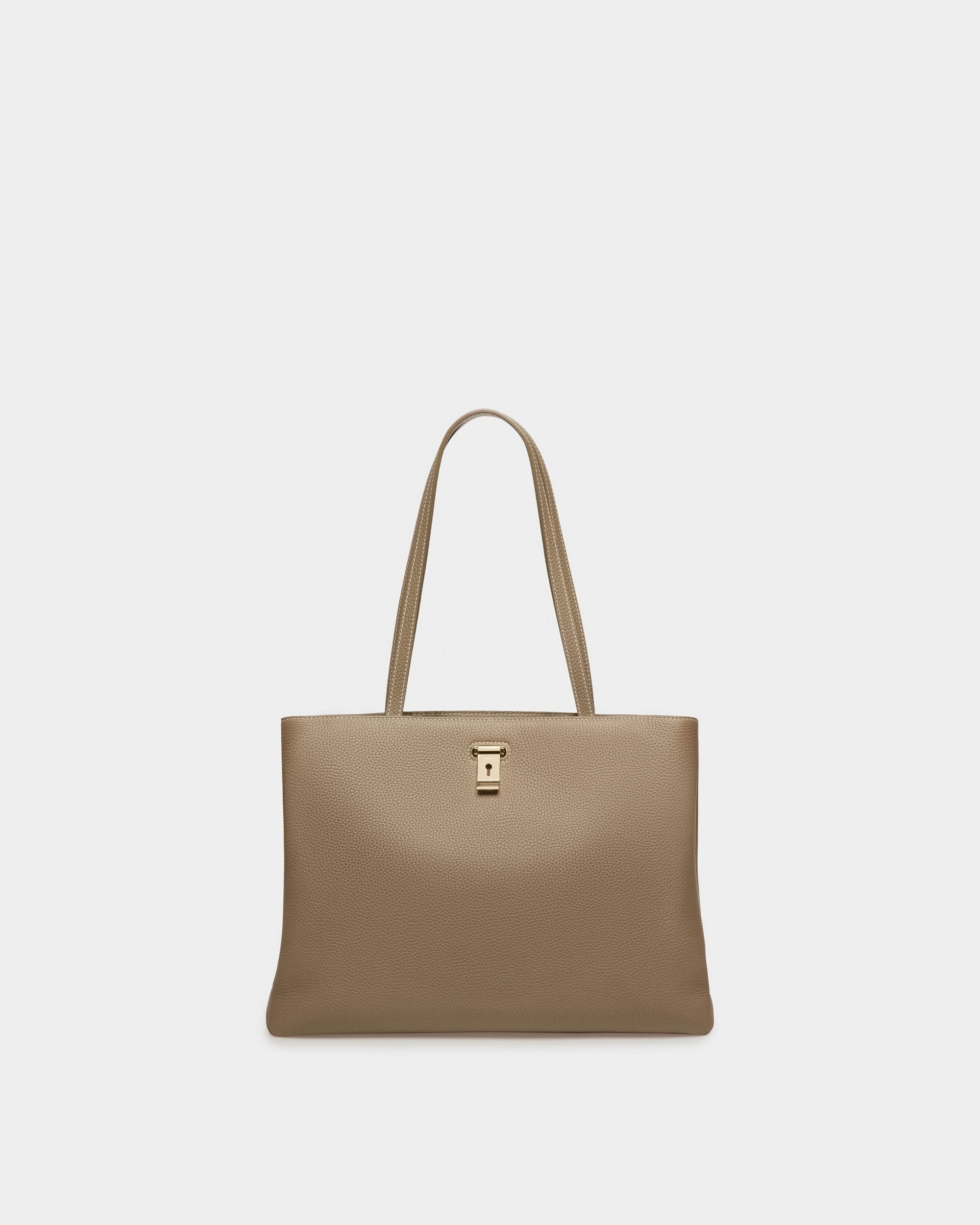 Lya Tote Bag In Pelle Grigio Talpa - Donna - Bally - 01