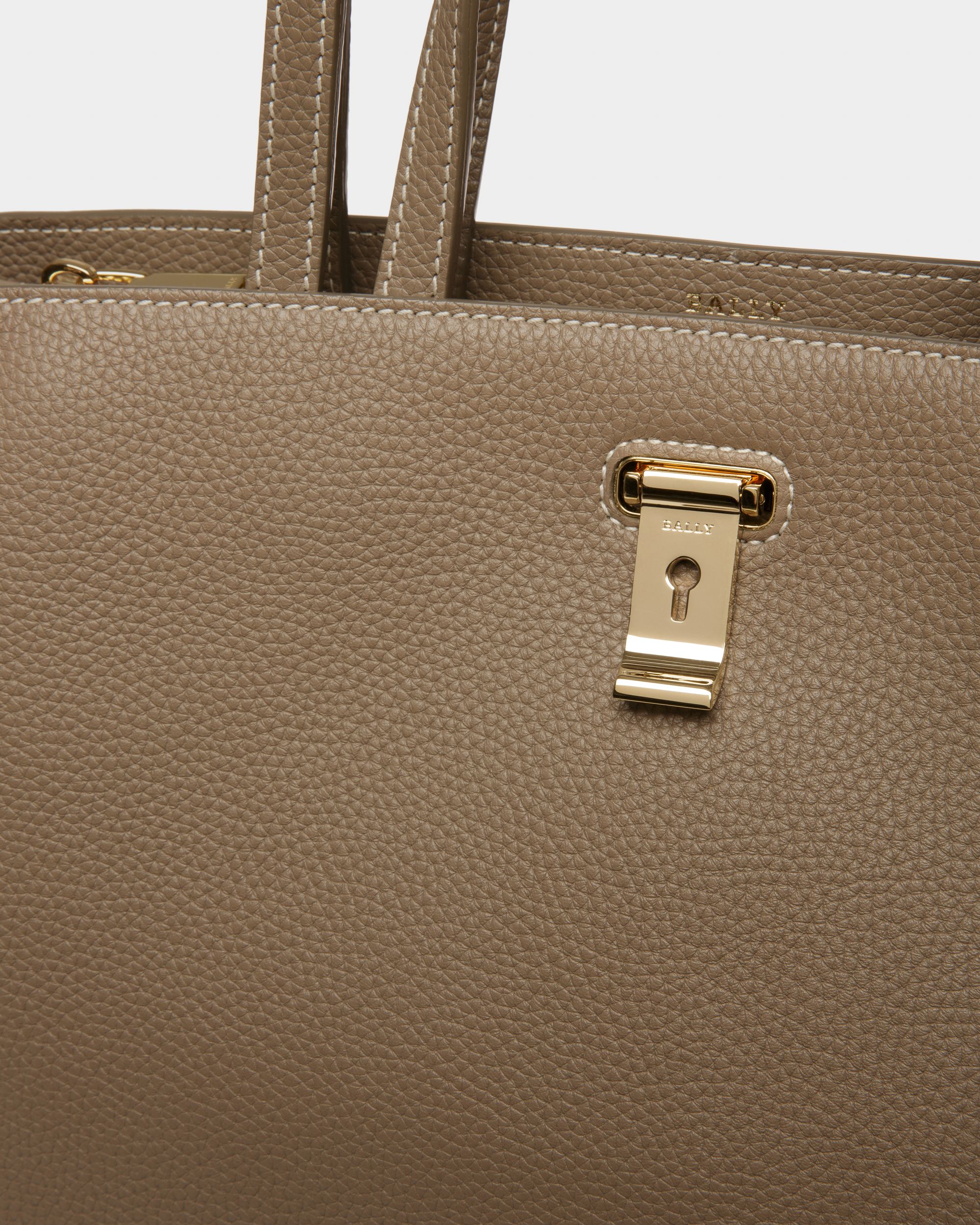 Lya Tote Bag In Pelle Grigio Talpa - Donna - Bally - 07