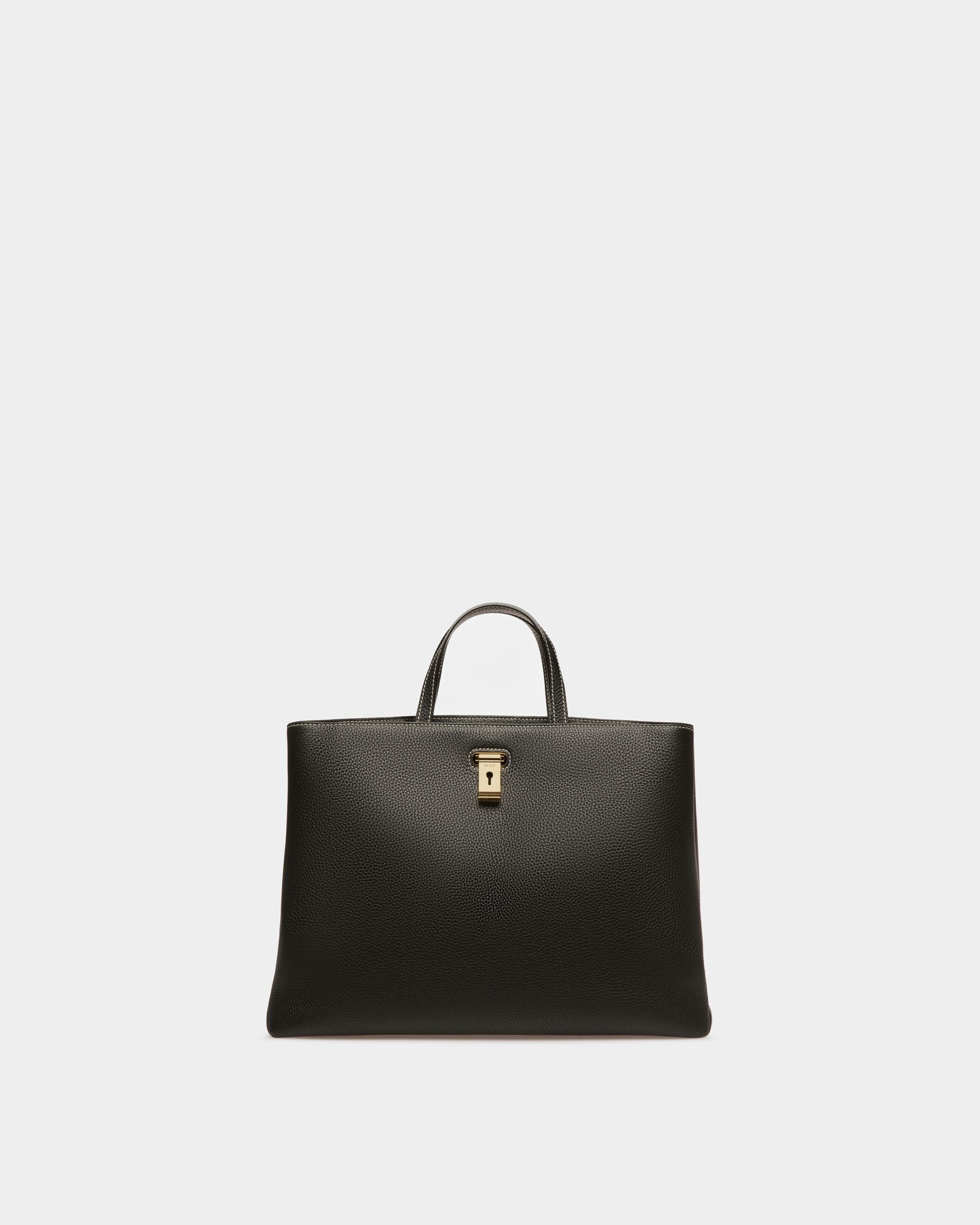 Lya Fourre-Tout En Cuir Noir - Femme - Bally - 07