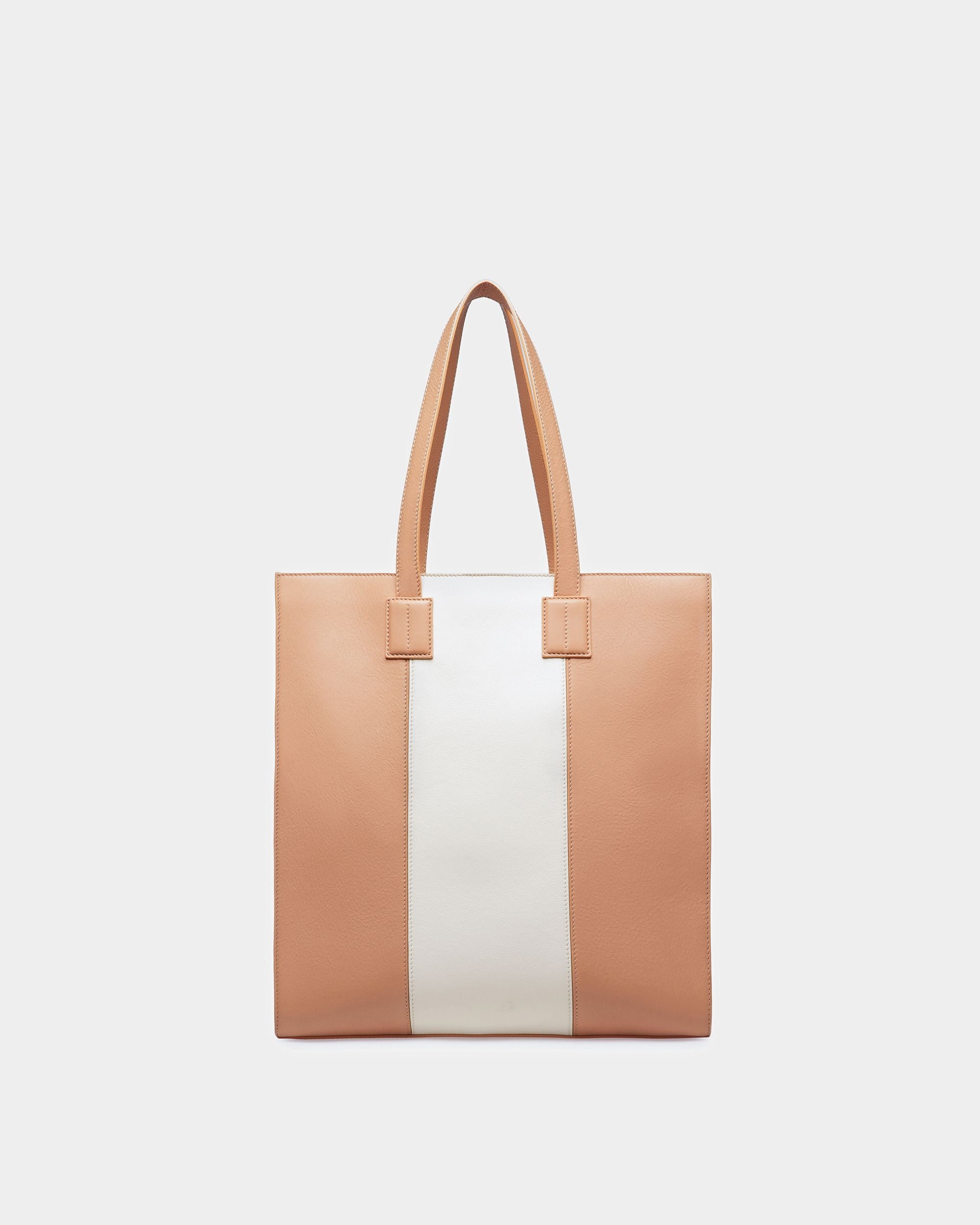 Crystalia Tragetasche Aus Leder In Pfirsich Und Elfenbein - Damen - Bally - 03