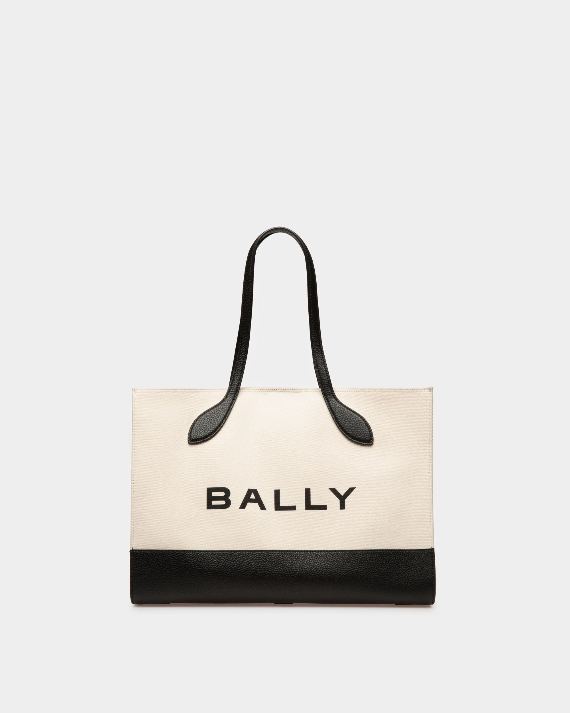 Bar Tragetasche Aus Textil In Natur Und Schwarz - Women's - Bally - 01