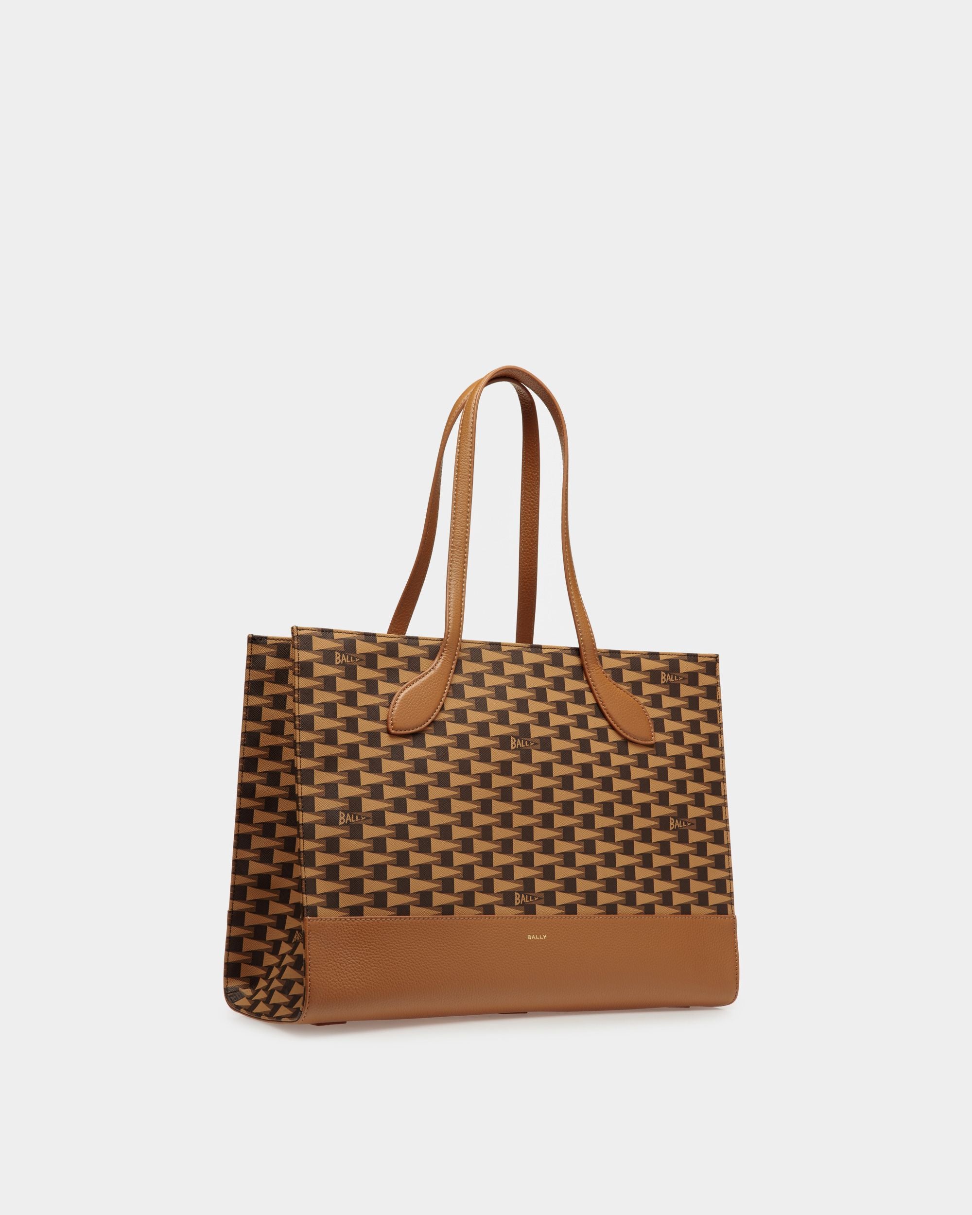 Tote Bag Pennant In Tpu Ocra - Donna - Bally - 04