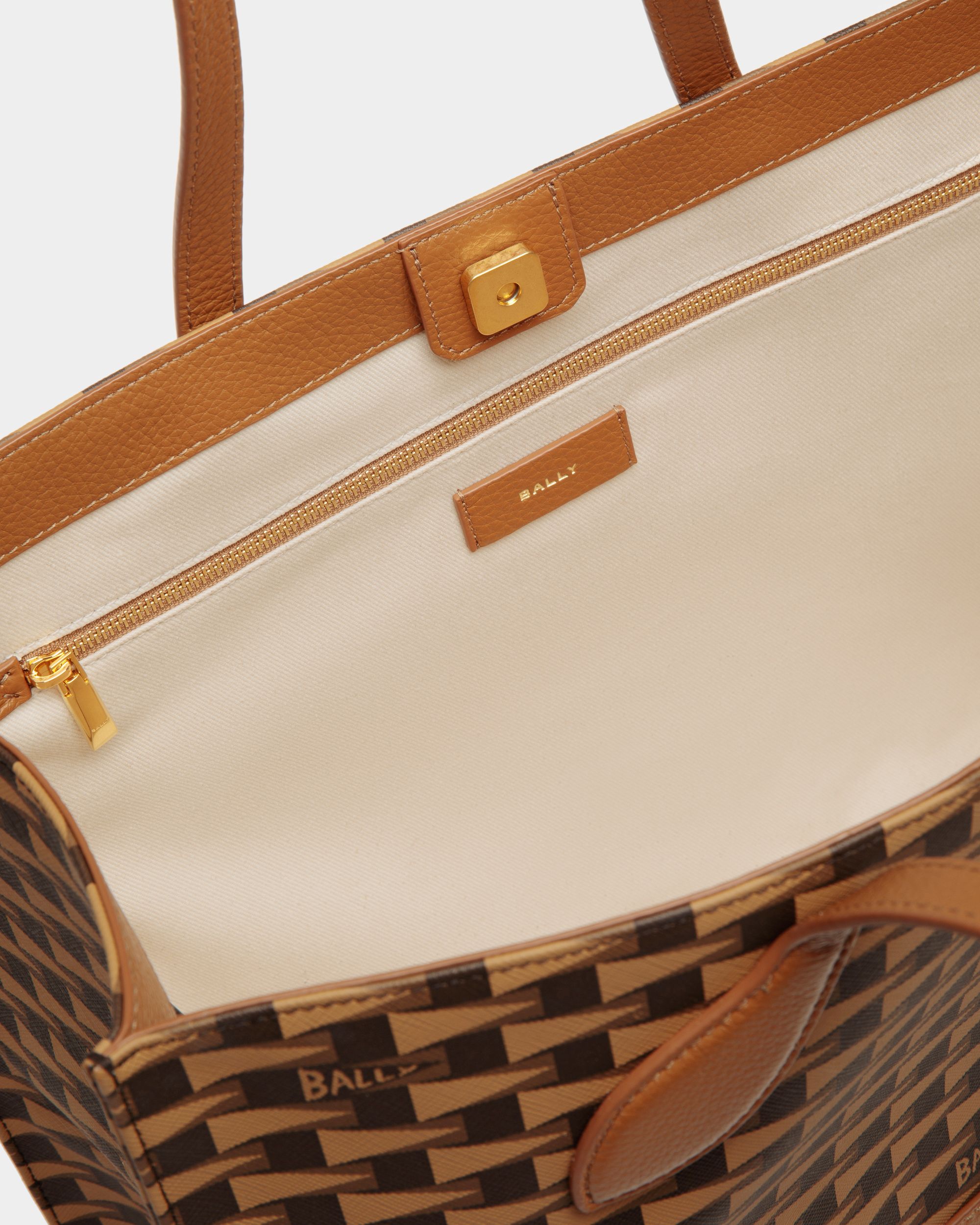 Tote Bag Pennant In Tpu Ocra - Donna - Bally - 05