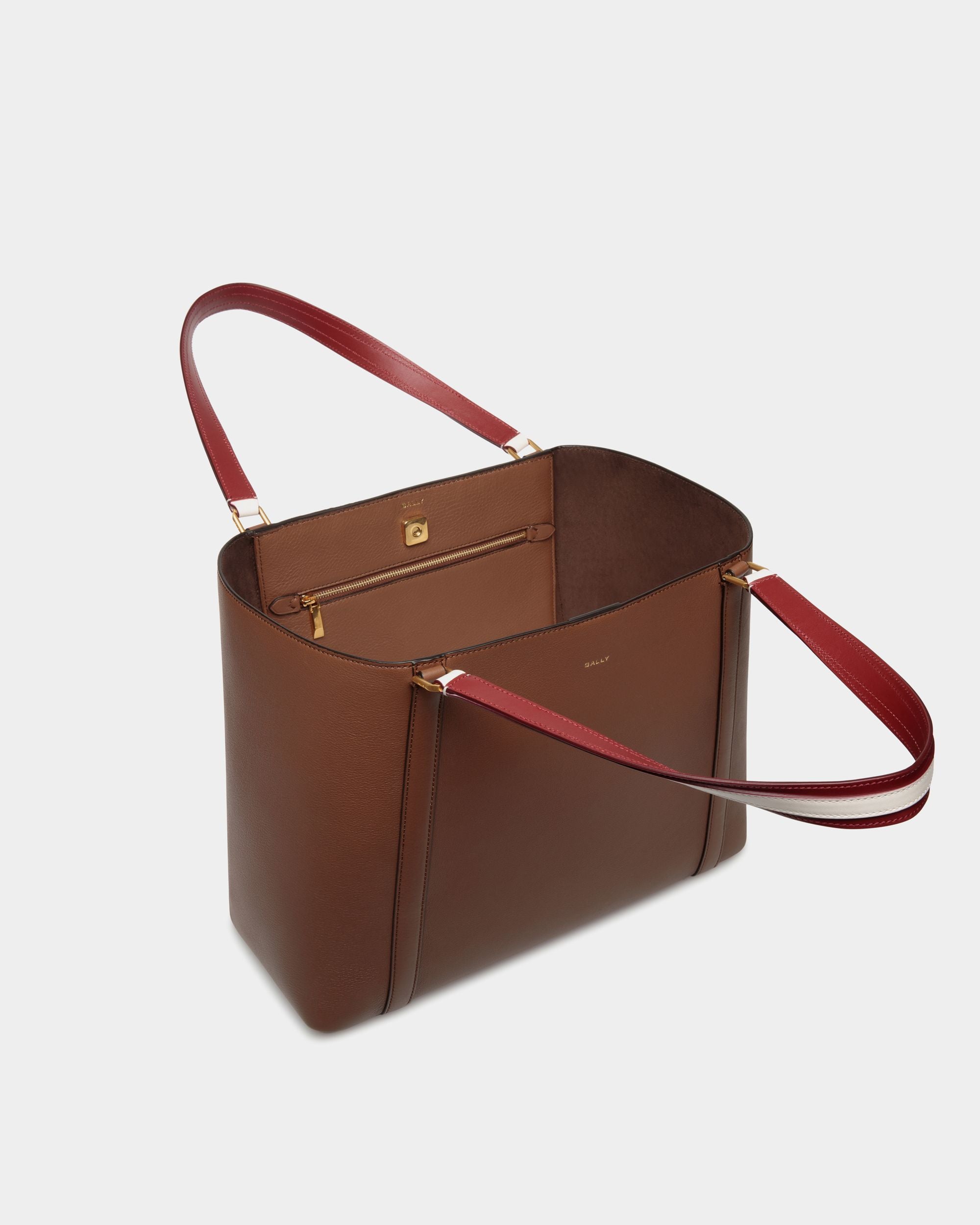 Code Tragetasche Aus Leder In Braun - Donna - Bally - 04