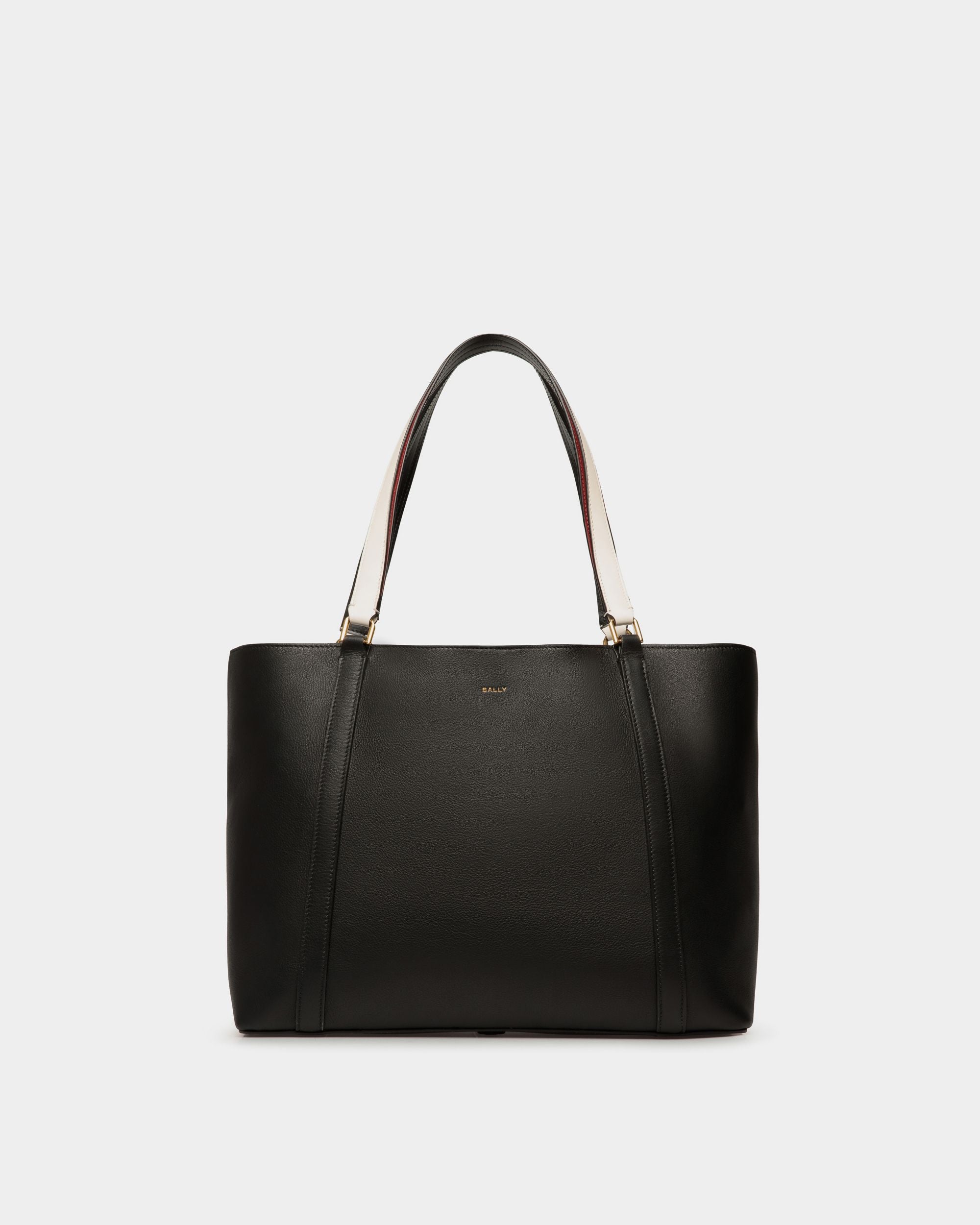 Code Tote Bag in Black Leather - Women's - Bally - 01