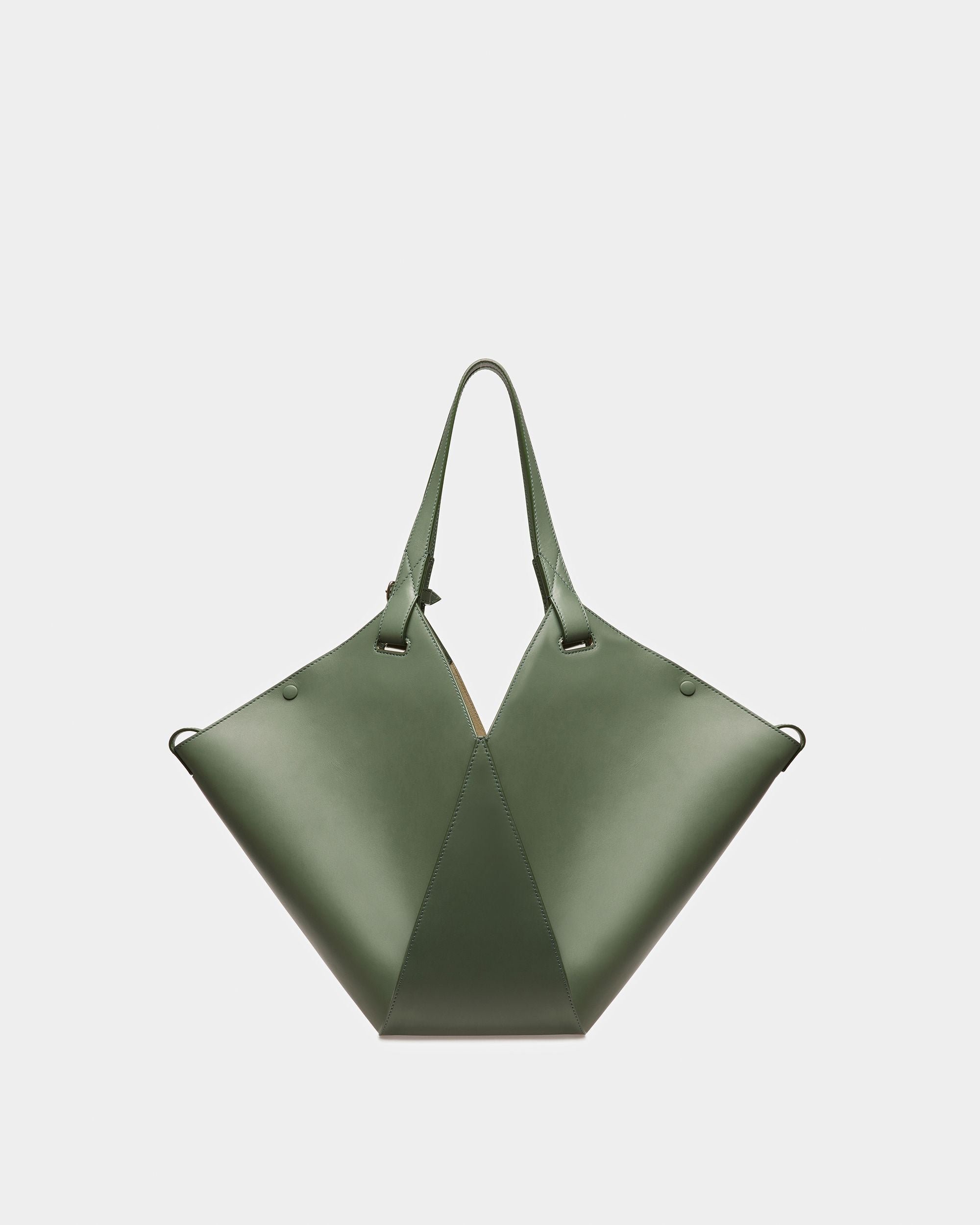 Ahria Tragetasche Aus Leder In Salbei - Damen - Bally - 03