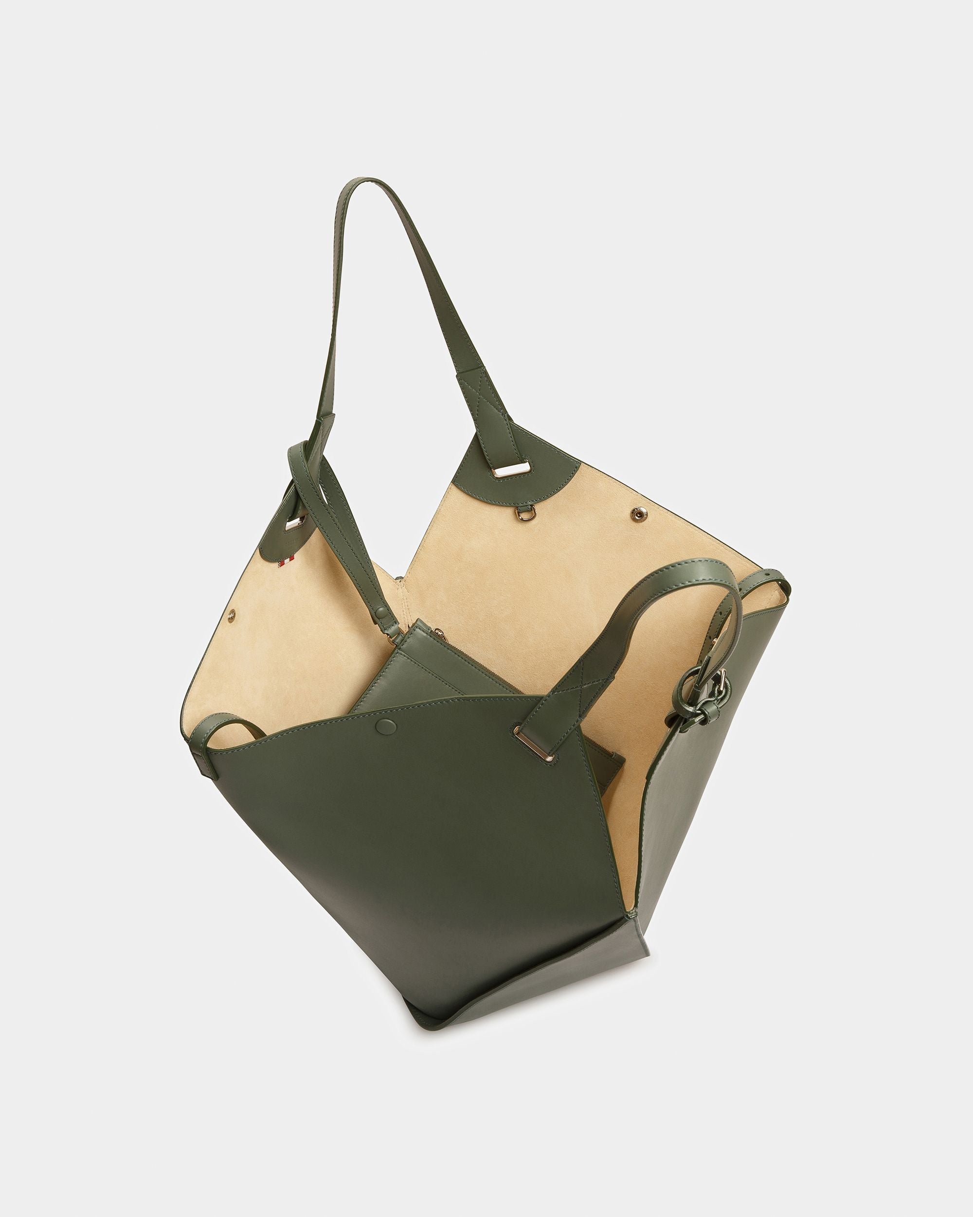 Ahria Tragetasche Aus Leder In Salbei - Damen - Bally - 04