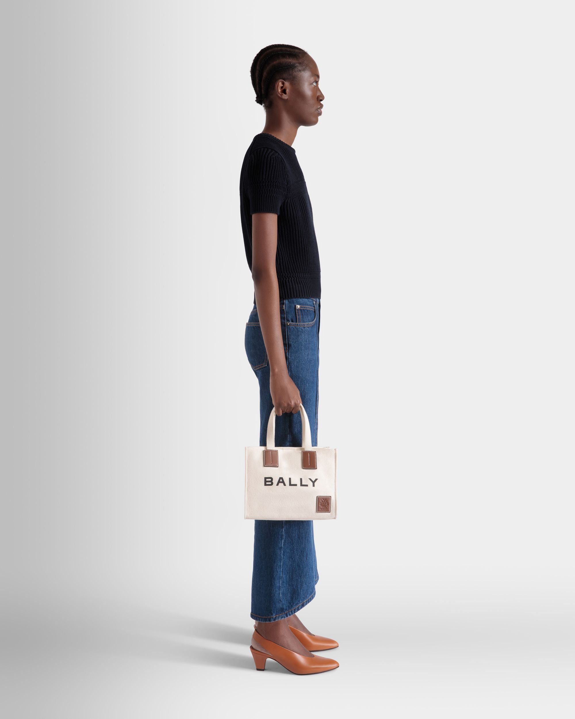 Sac Cabas Akelei En Toile - Femme - Bally - 02