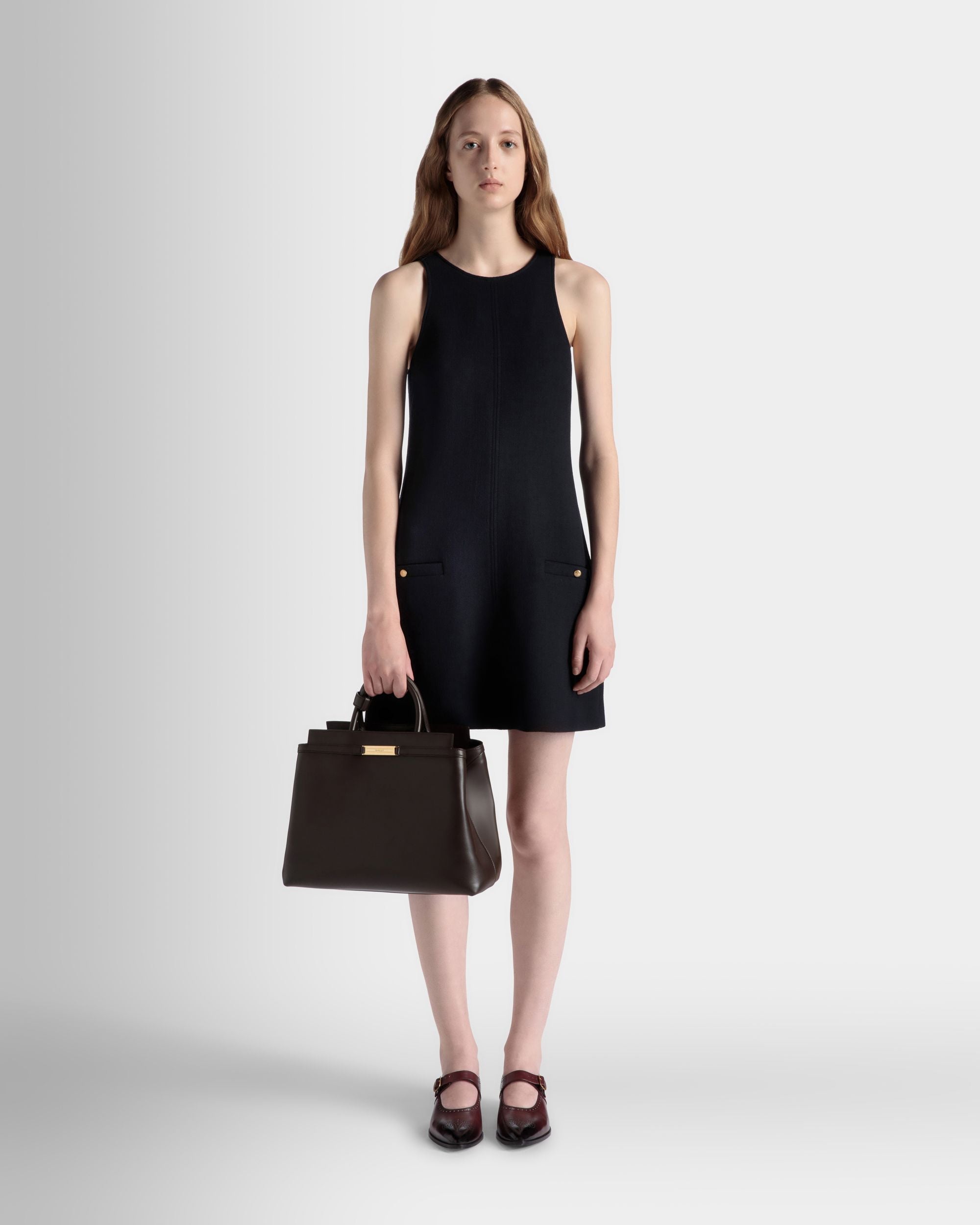 Deco Tragetasche Aus Leder In Ebenholzschwarz - Damen - Bally - 02
