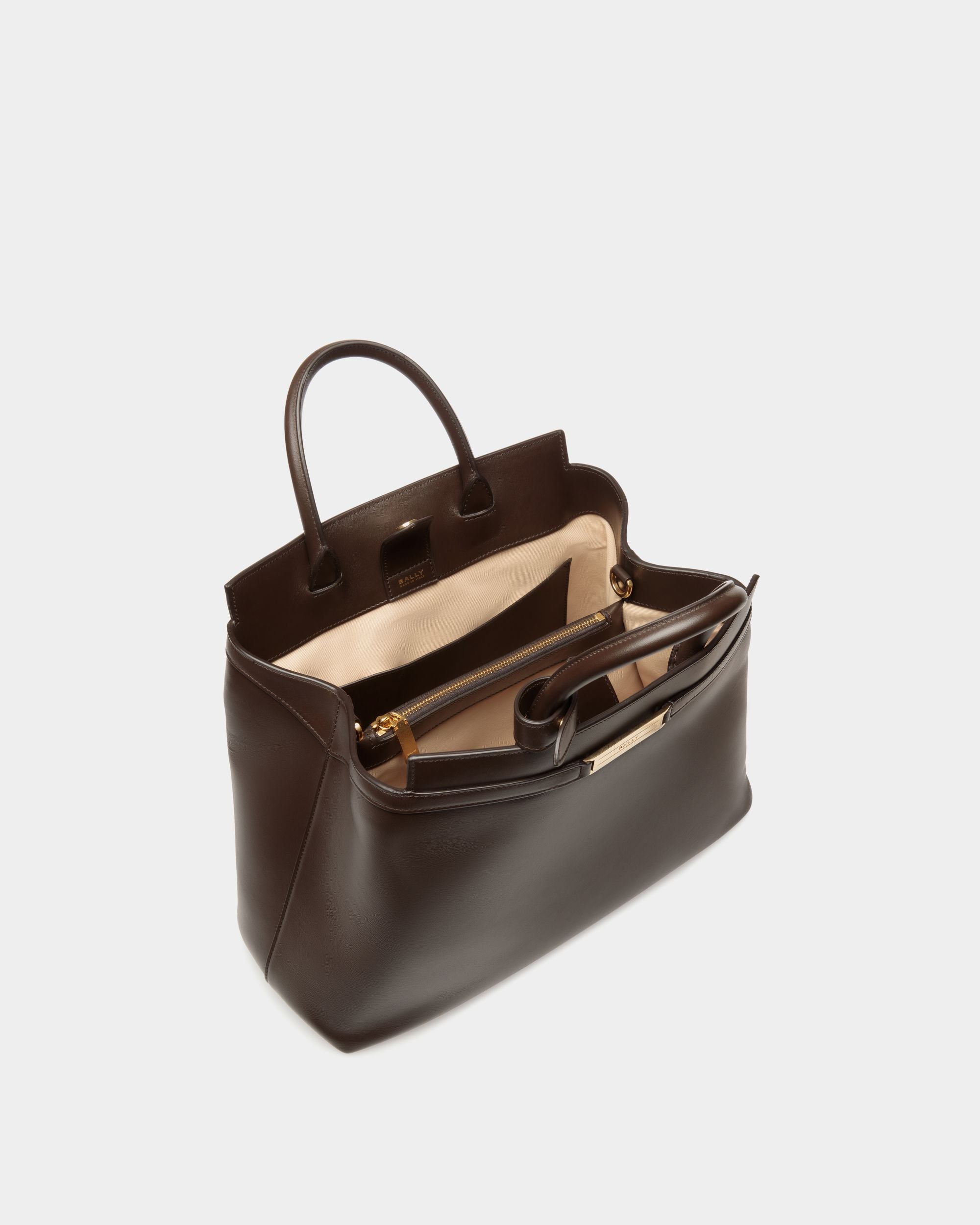 Deco Tragetasche Aus Leder In Ebenholzschwarz - Damen - Bally - 05