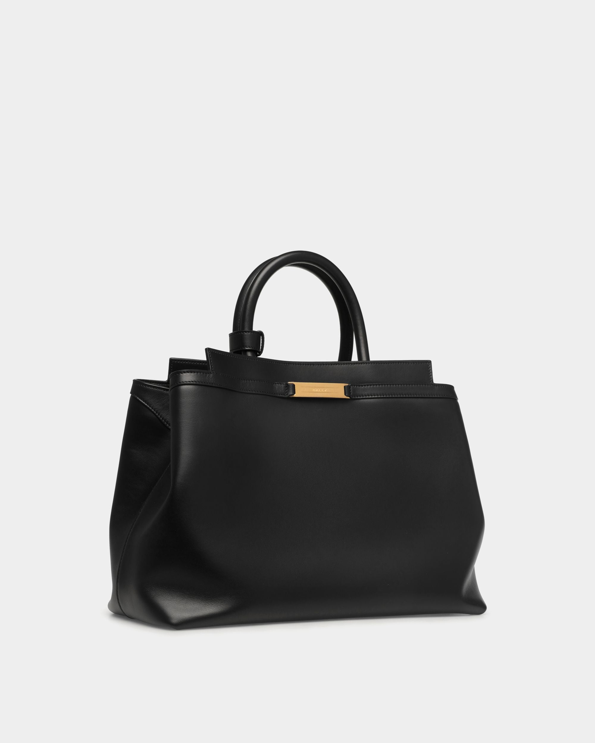 Deco Tote Bag In Black Leather - Women's - Bally - 03