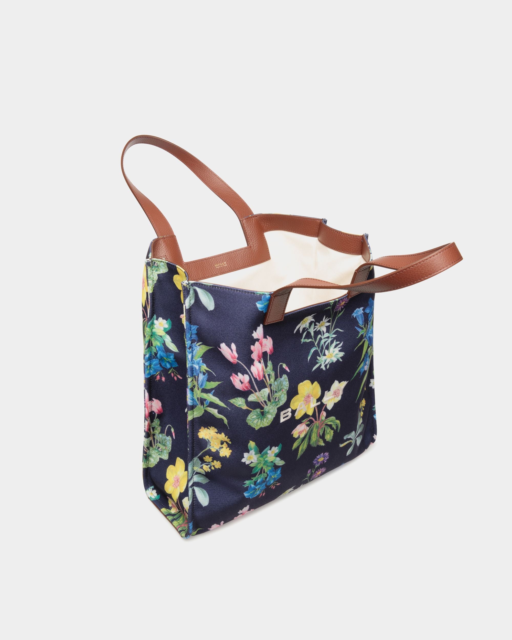 Easy Bally Tragetasche Für Damen Aus Canvas Und Leder Mit Mountain Flower-Print - Damen - Bally - 05