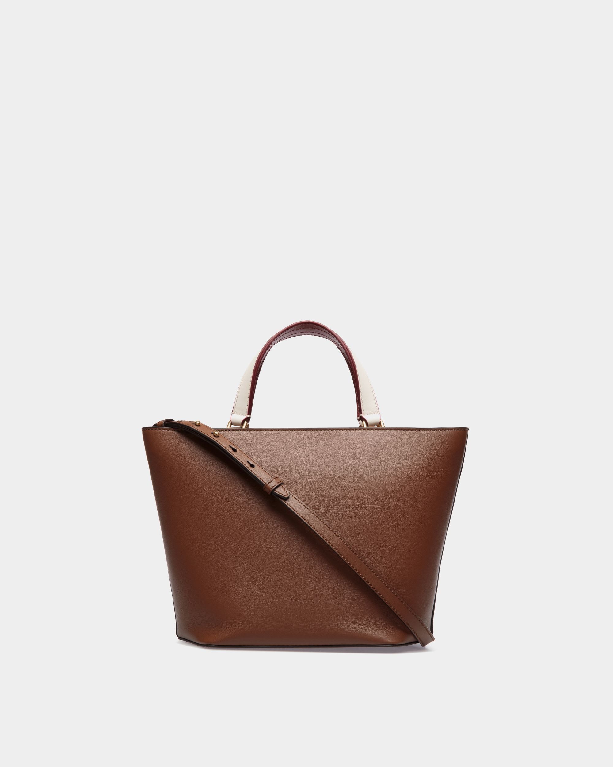 Kleine Code Tragetasche Aus Leder In Braun - Women's - Bally - 02