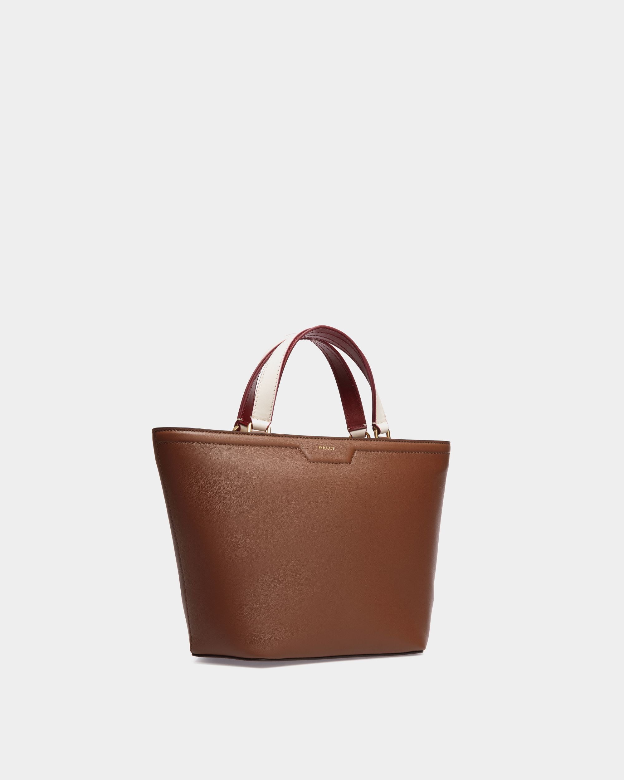Kleine Code Tragetasche Aus Leder In Braun - Women's - Bally - 03