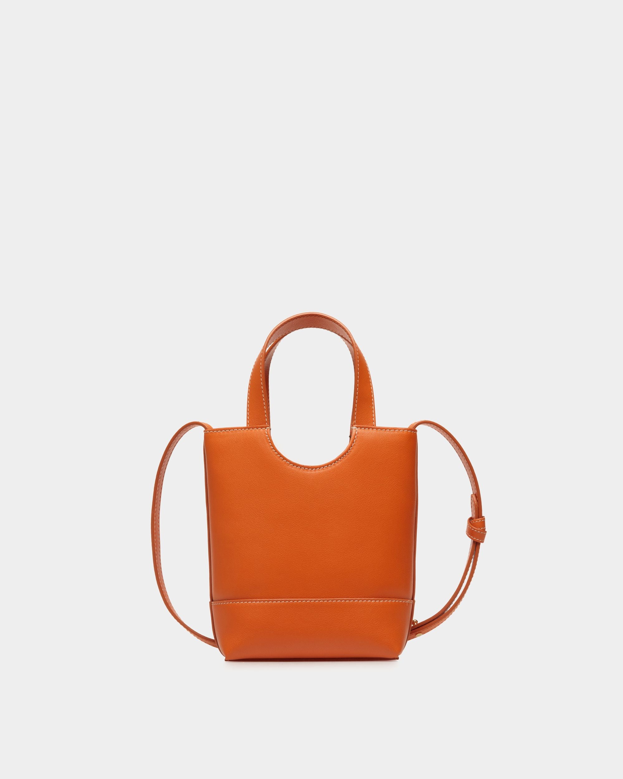 Tote Bag Piccola Easy Bally In Pelle Koi Orange - Donna - Bally - 02
