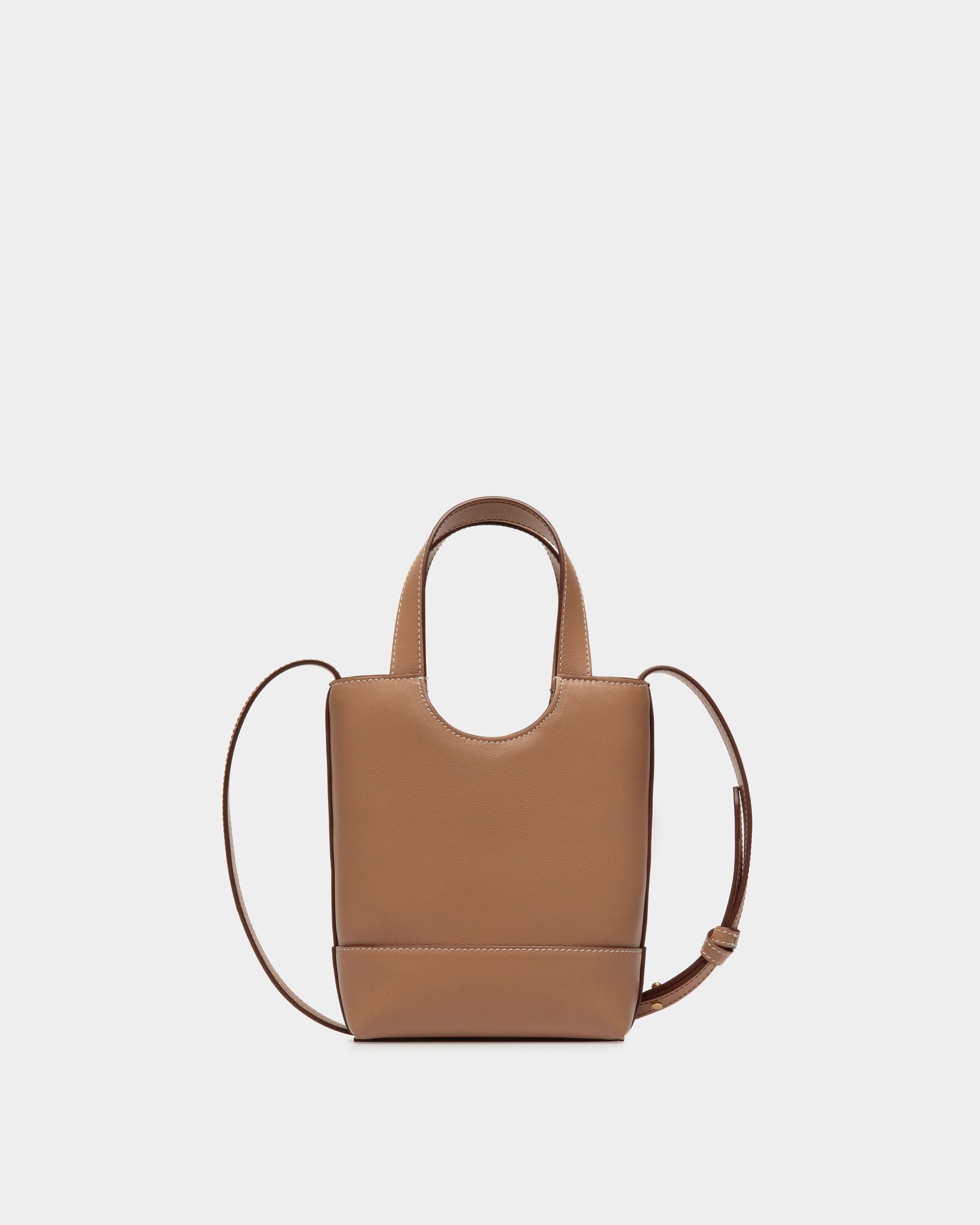 Kleine Easy Bally Tragetasche Aus Leder In Praline Beige - Women's - Bally - 02