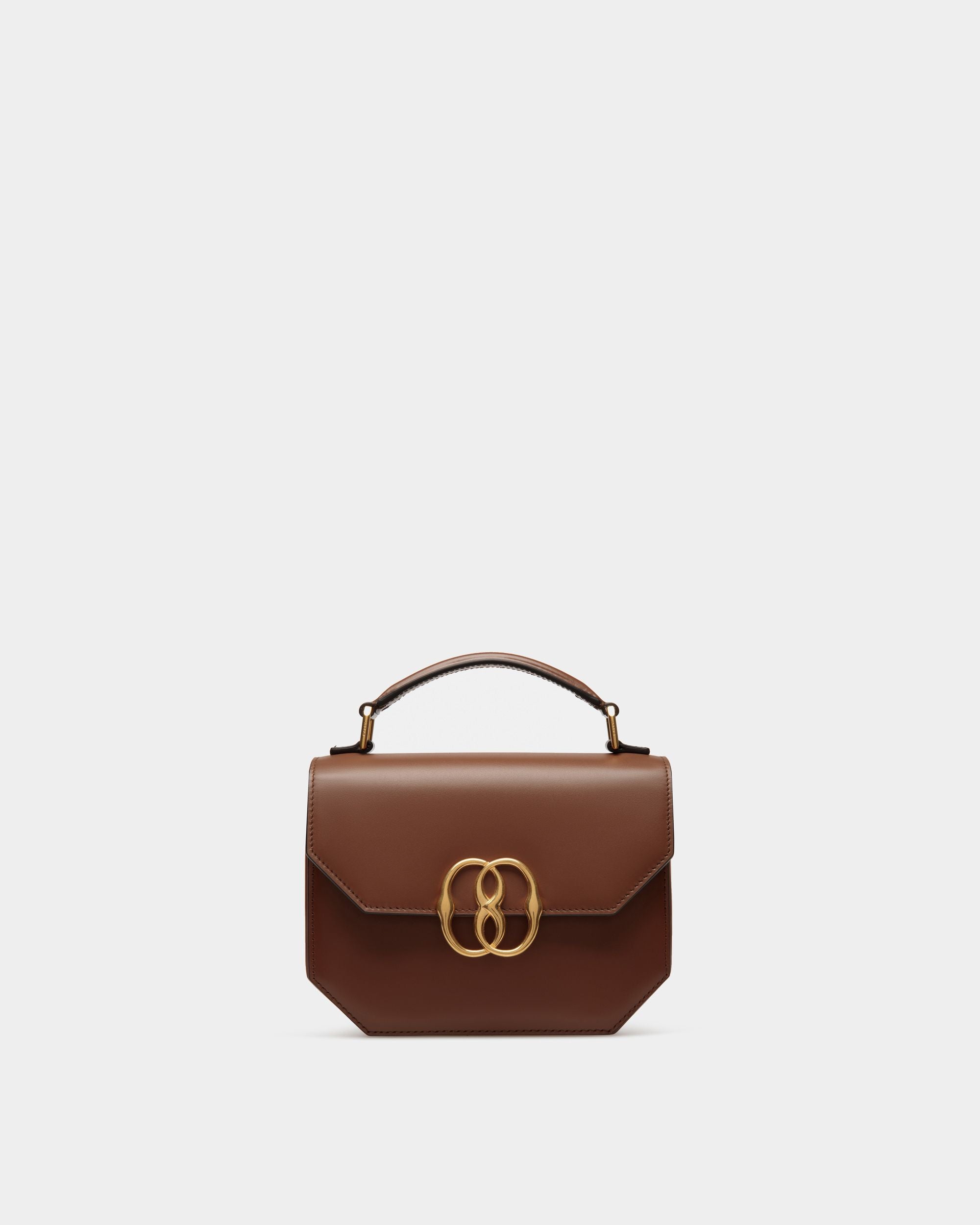 Mini-sac Emblem En Cuir Marron - Femme - Bally - 01