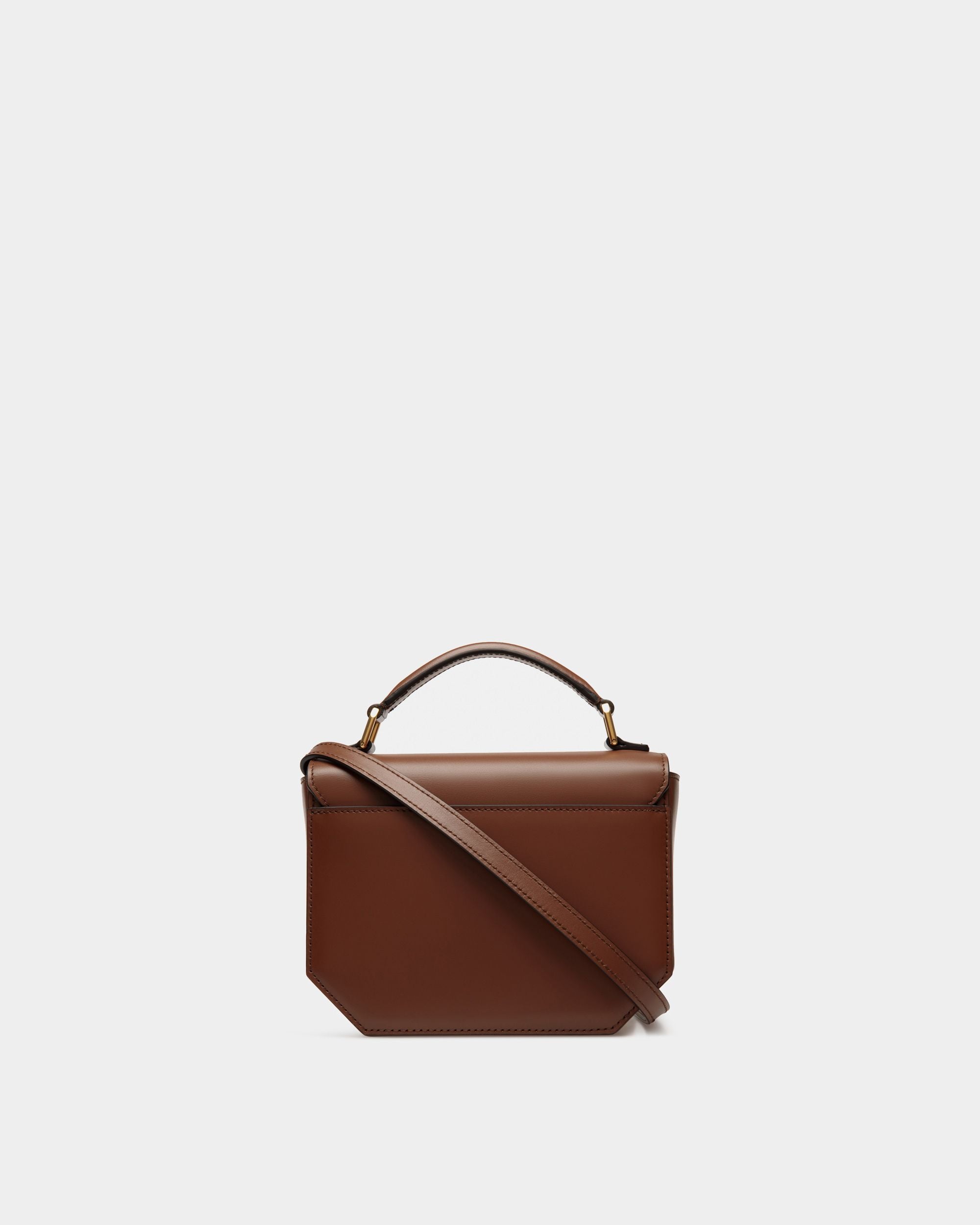 Mini-sac Emblem En Cuir Marron - Femme - Bally - 02