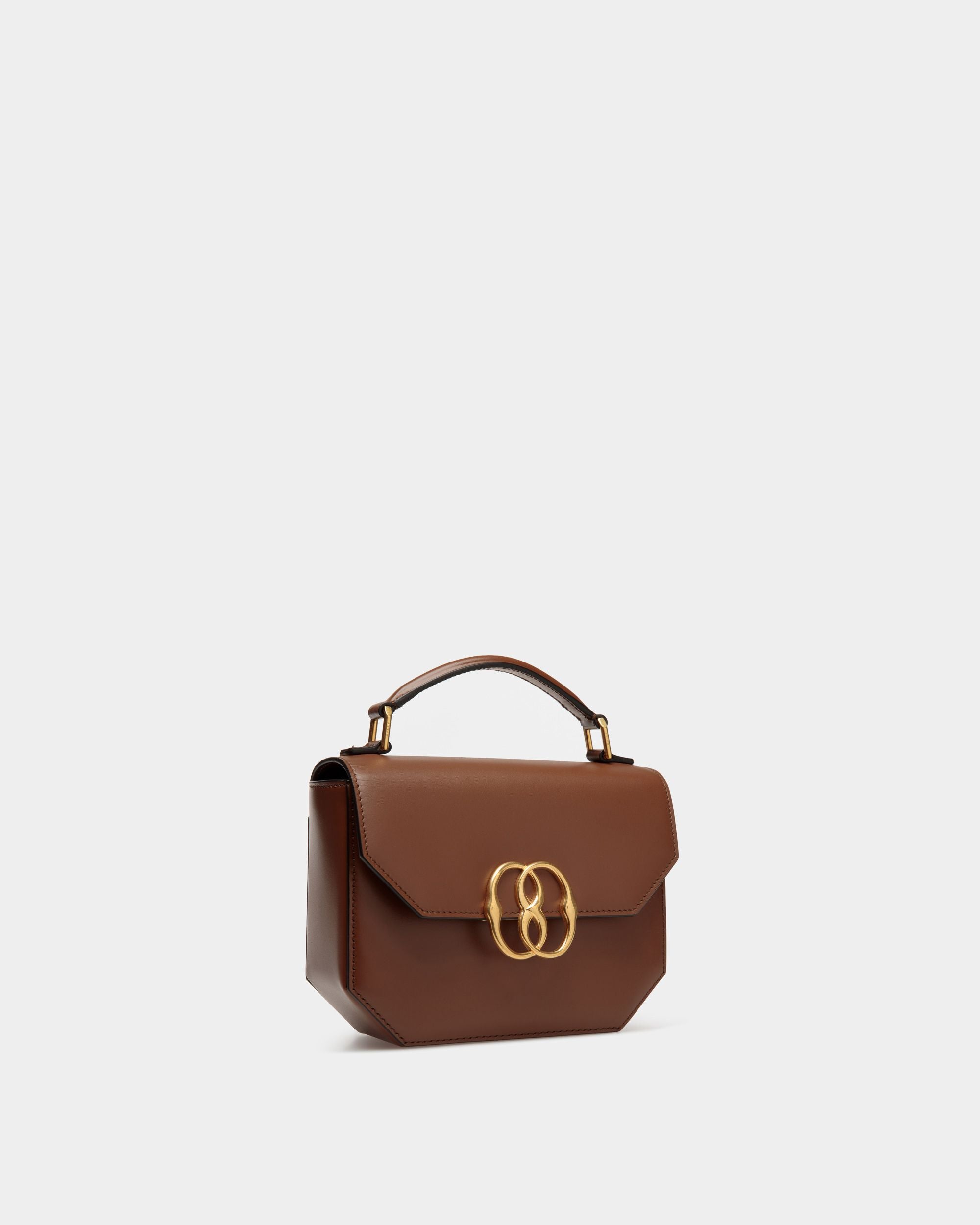 Mini-sac Emblem En Cuir Marron - Femme - Bally - 03