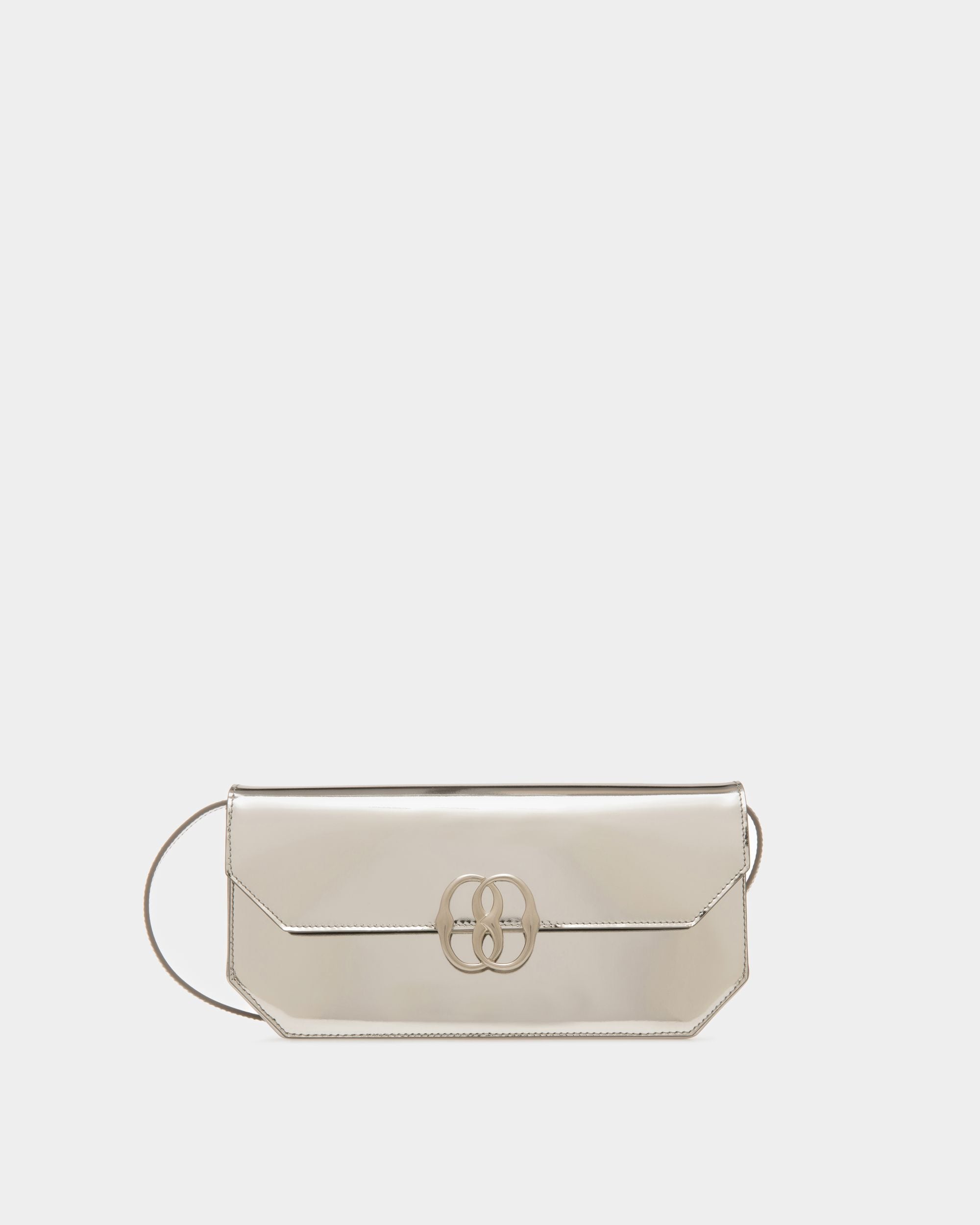 Borsa A Spalla Emblem In Pelle Argento - Donna - Bally - 01
